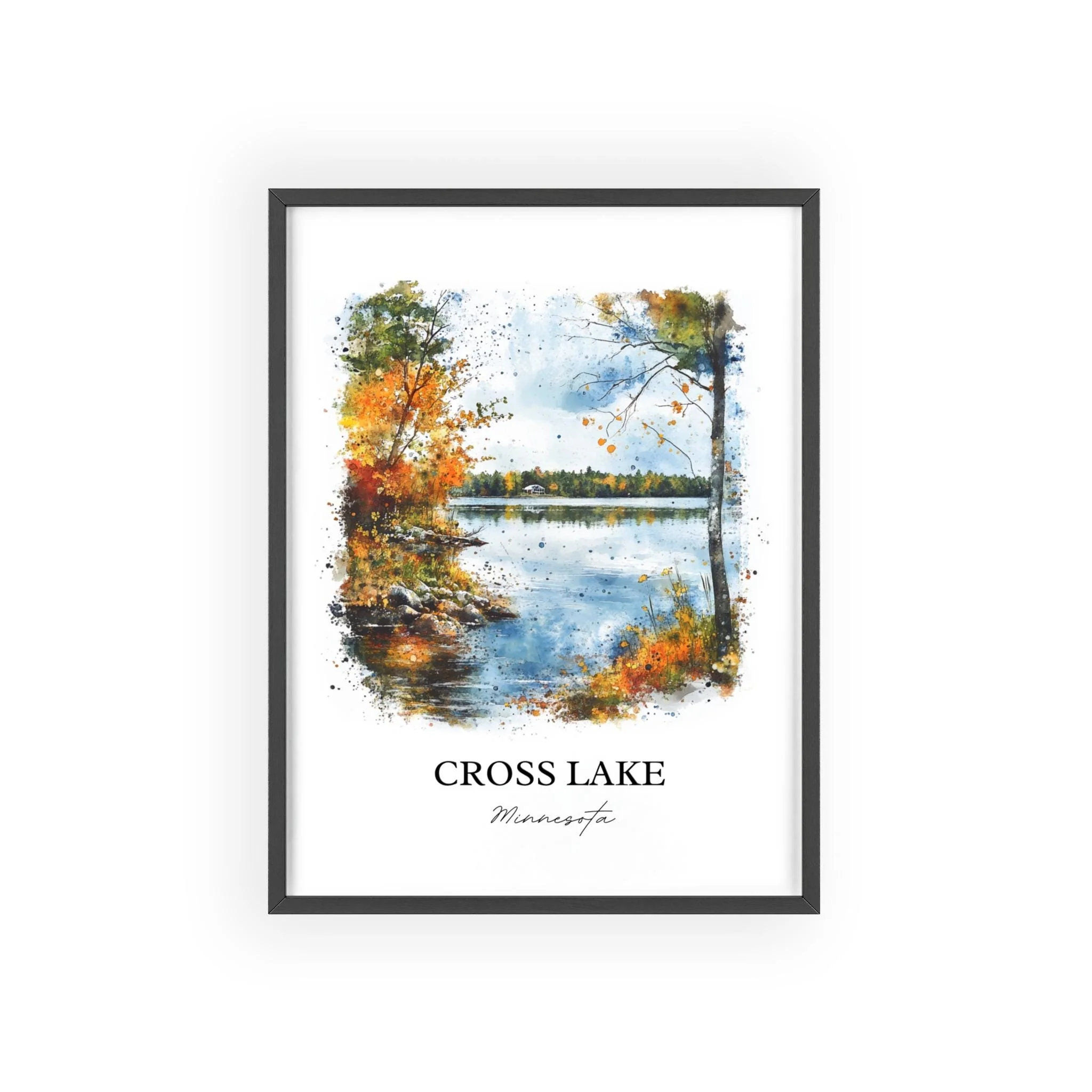 Cross Lake, MN, USA – Watercolor Art Print - Image 7