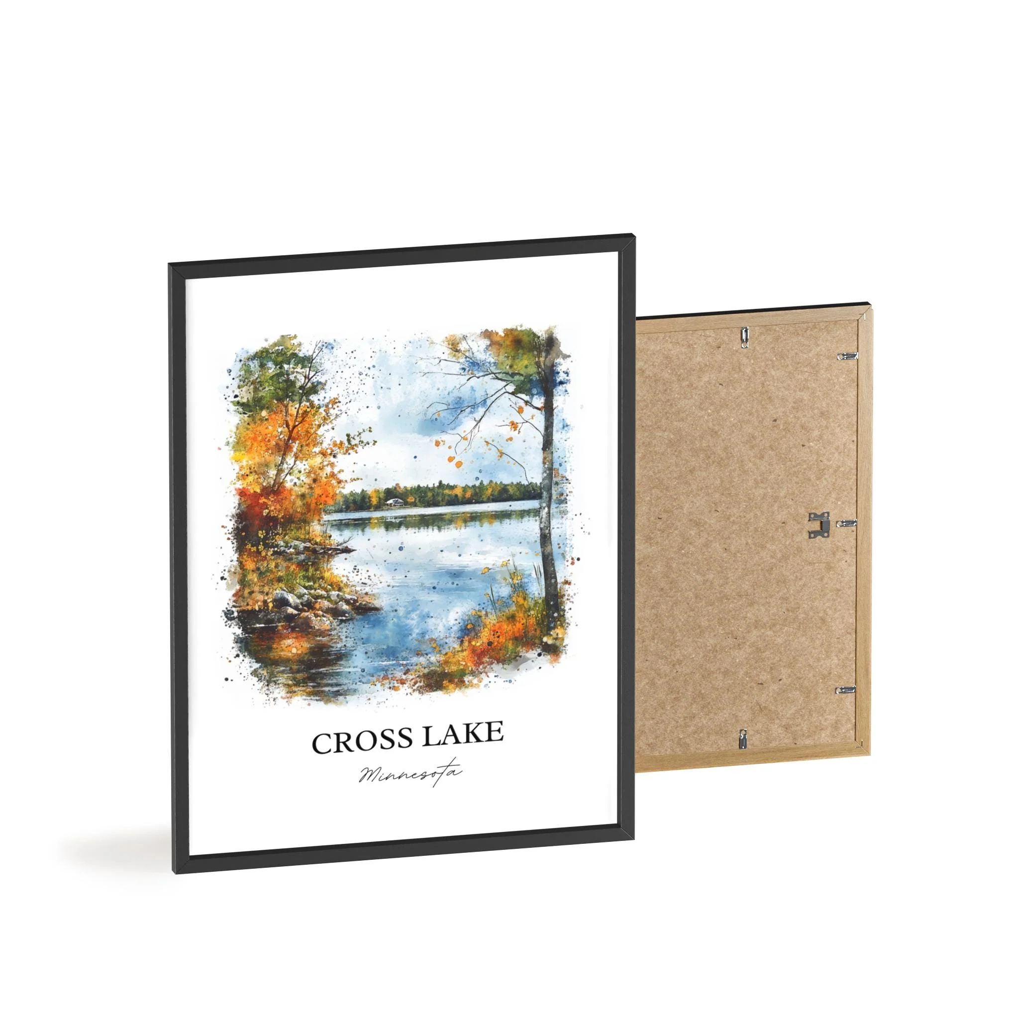 Cross Lake, MN, USA – Watercolor Art Print - Image 8