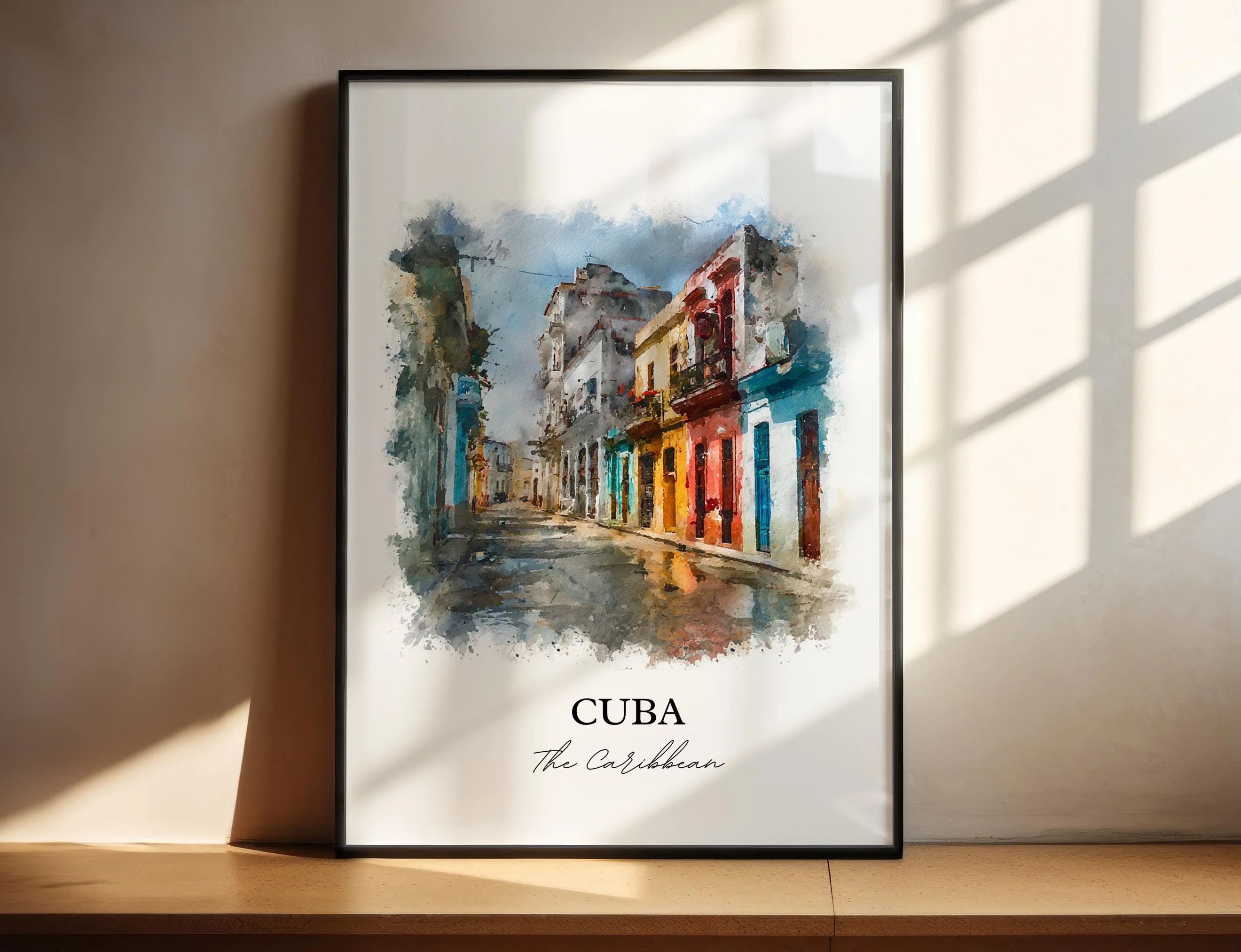 Cuba, Cuba – Watercolor Art Print