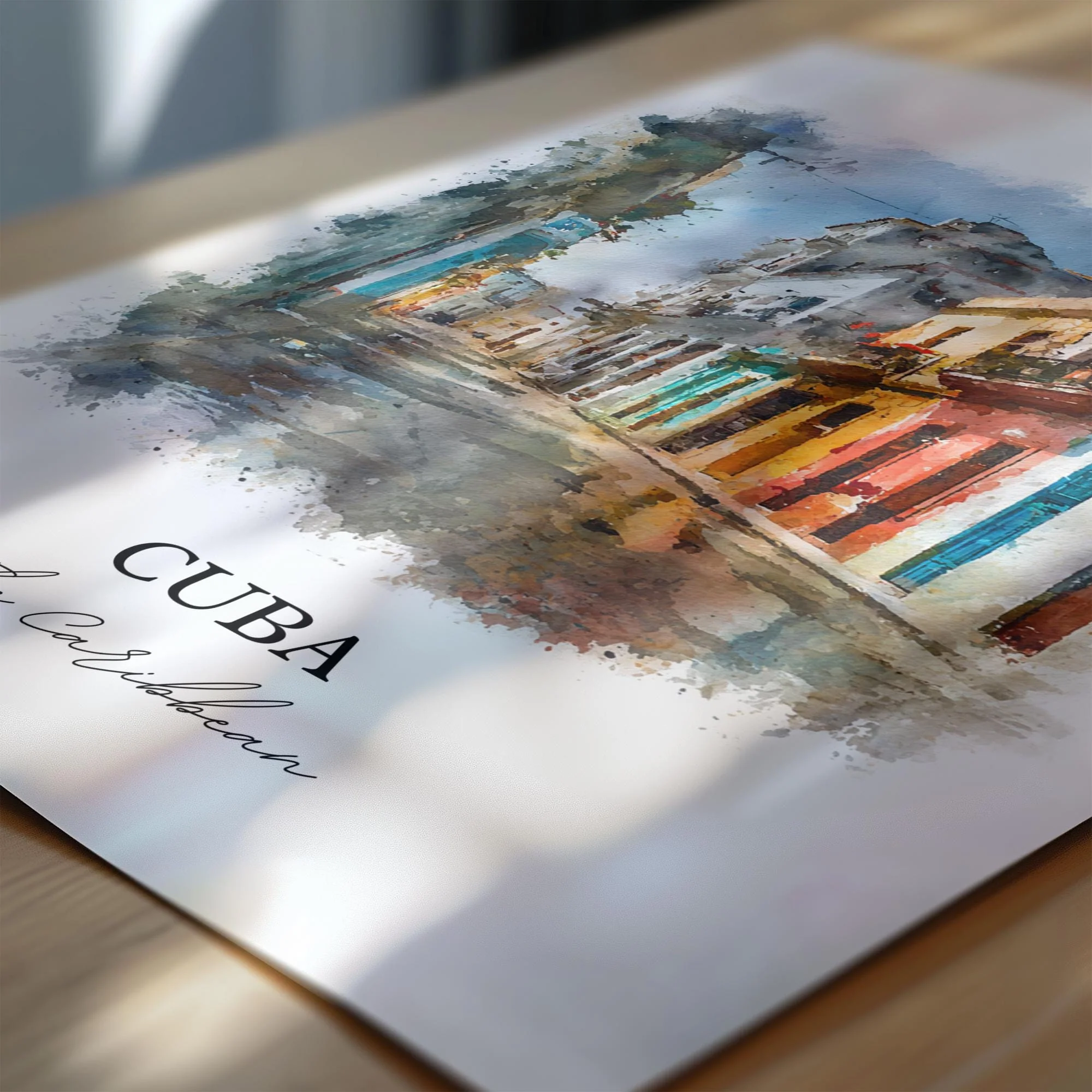 Cuba, Cuba – Watercolor Art Print - Image 2