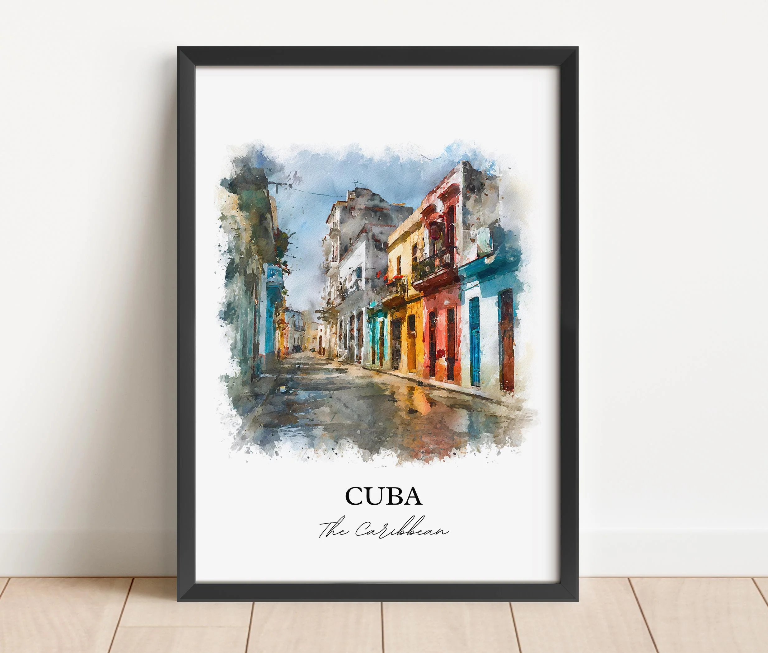 Cuba, Cuba – Watercolor Art Print - Image 3
