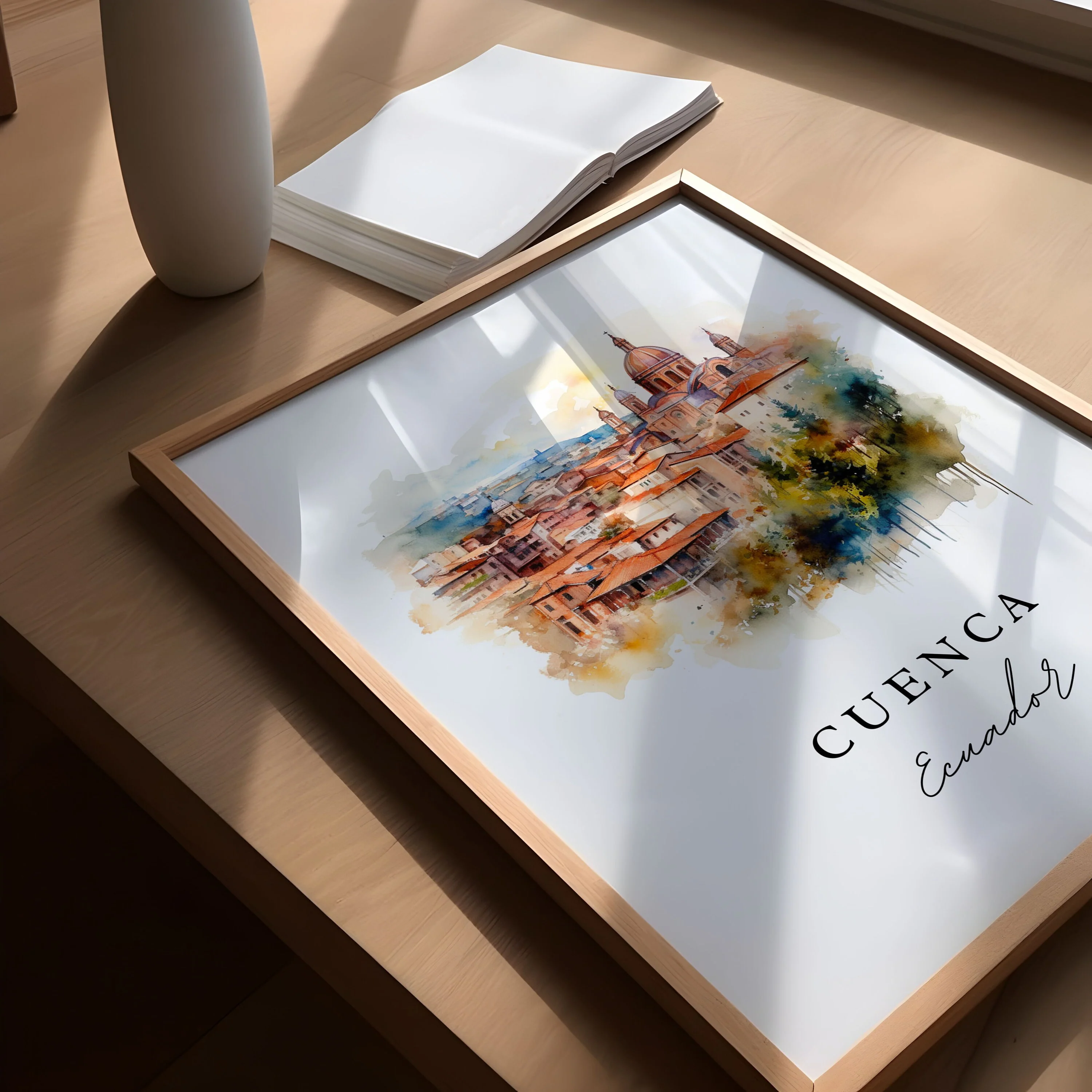 Cuenca, Ecuador – Watercolor Art Print - Image 3