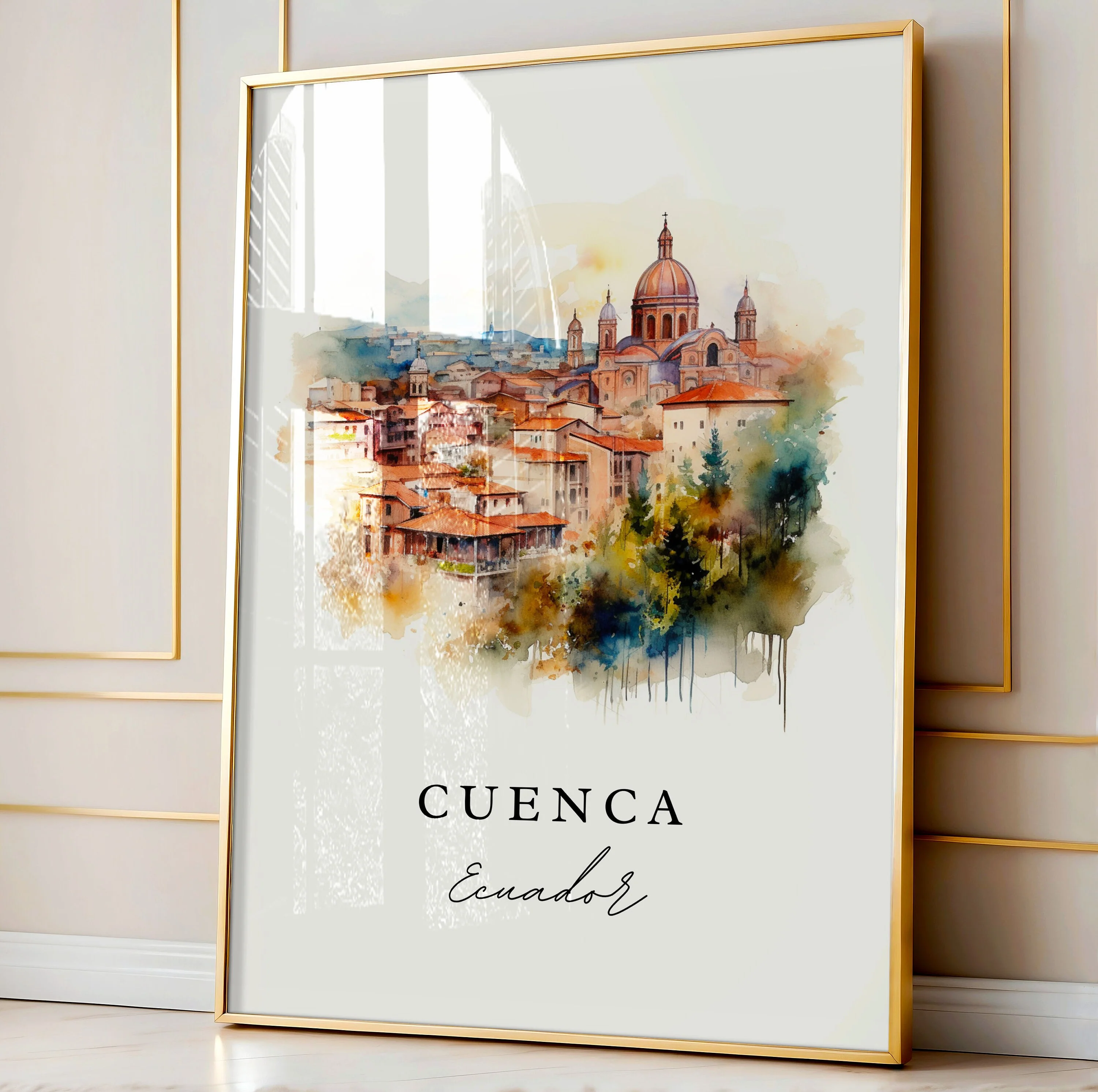 Cuenca, Ecuador – Watercolor Art Print - Image 4