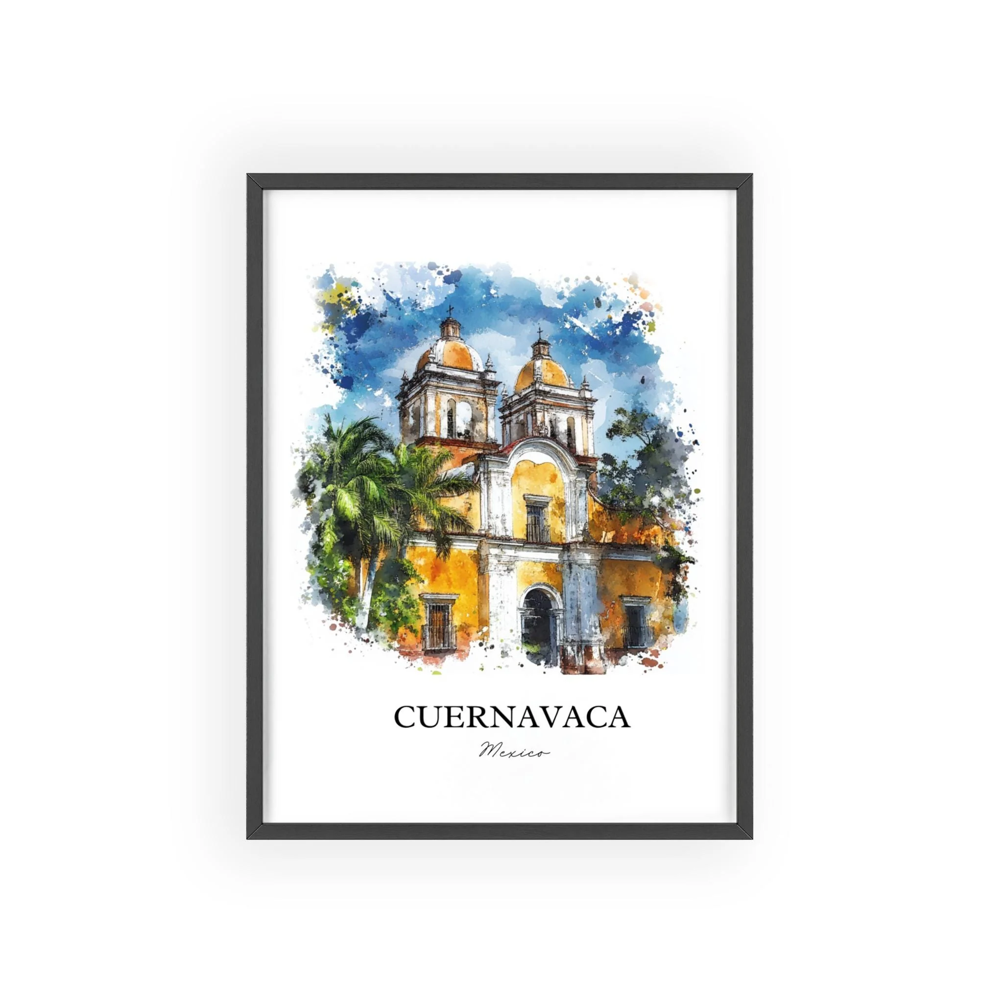 Cuernavaca, Mexico – Watercolor Art Print - Image 7