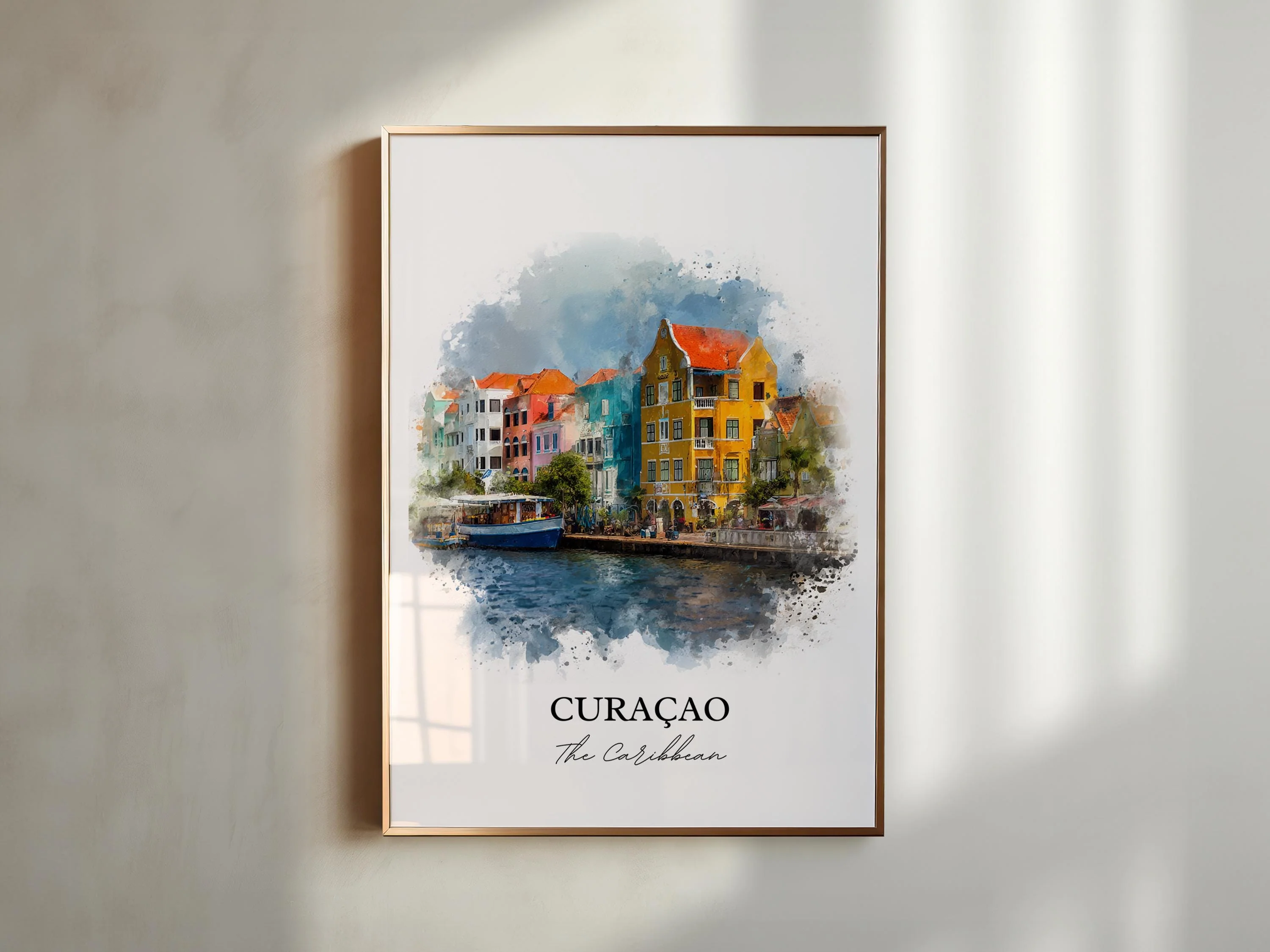 Curaçao, Caribbean – Watercolor Art Print - Image 3