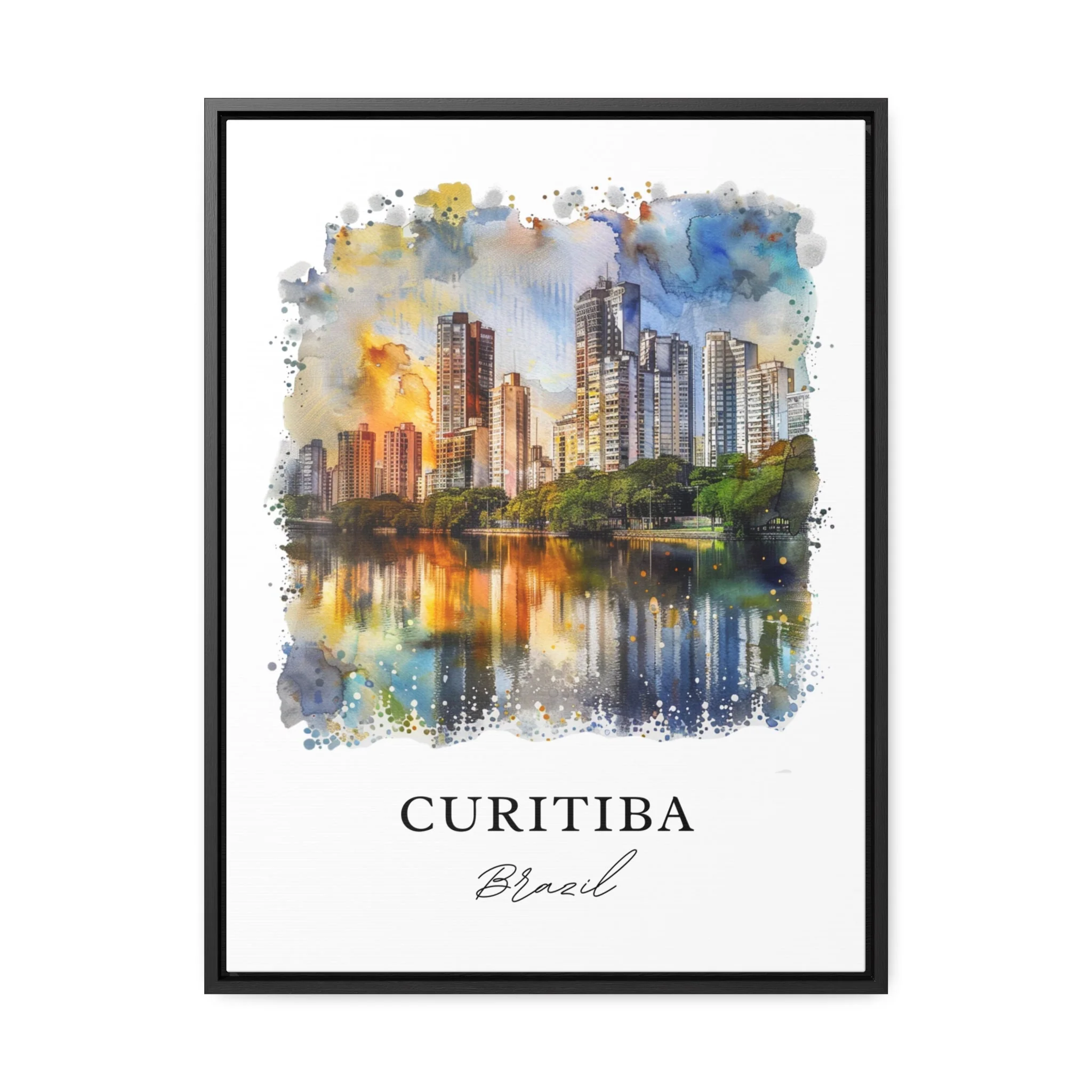 Curtibia, Brazil – Watercolor Art Print - Image 5