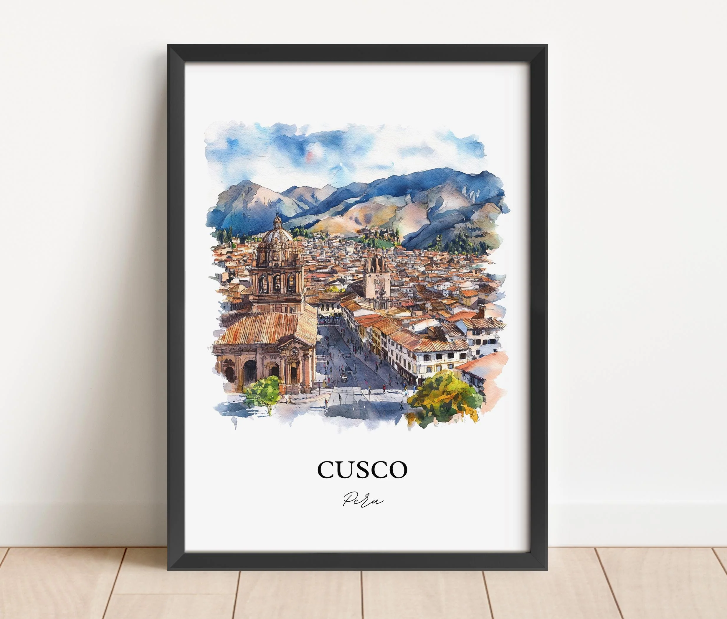 Cusco, Peru – Watercolor Art Print - Image 3