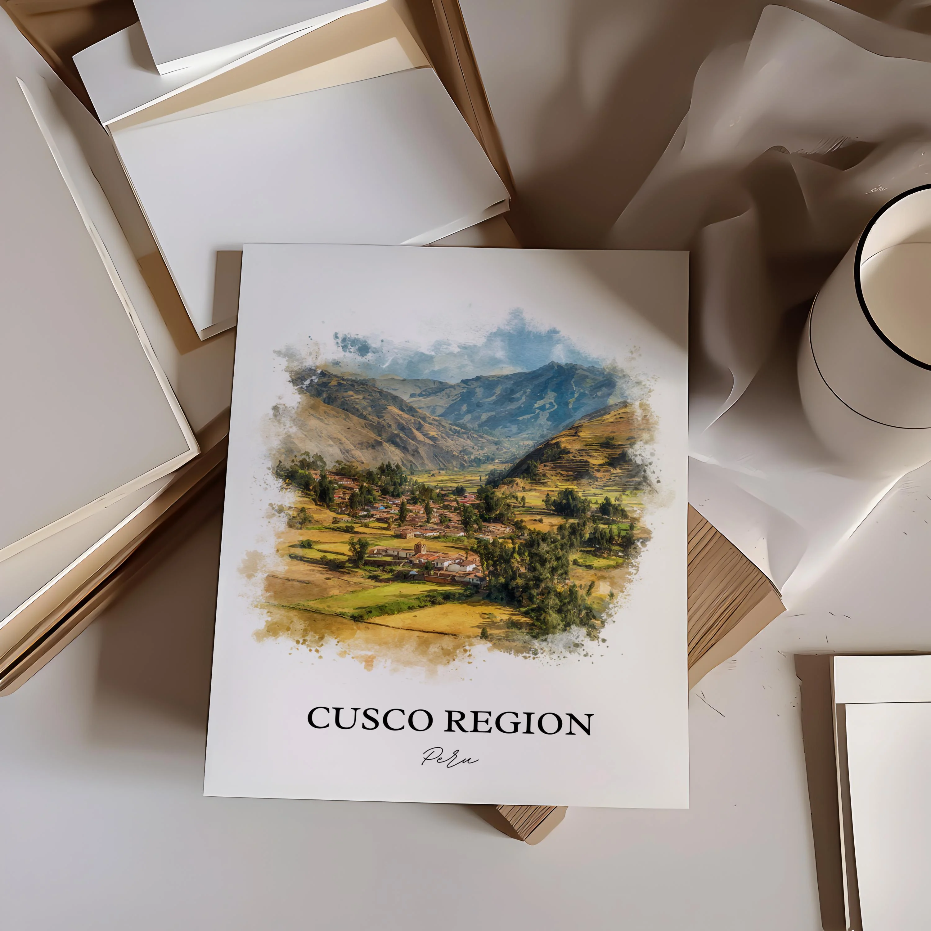 Cusco, Peru – Watercolor Art Print - Image 4