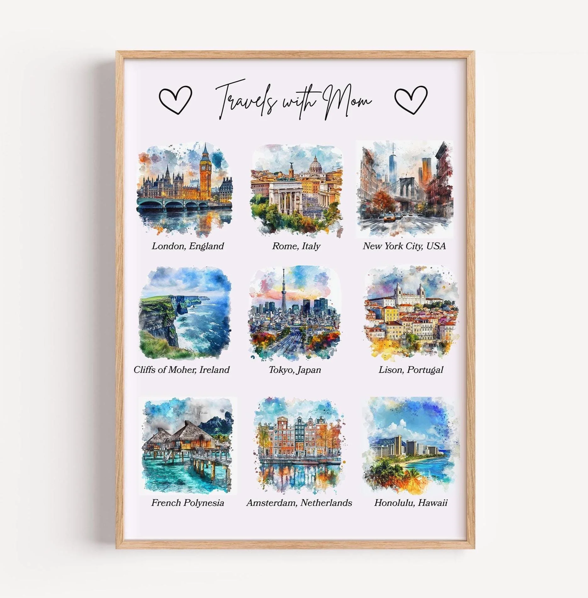 Travels with Mom – Watercolor Art Print