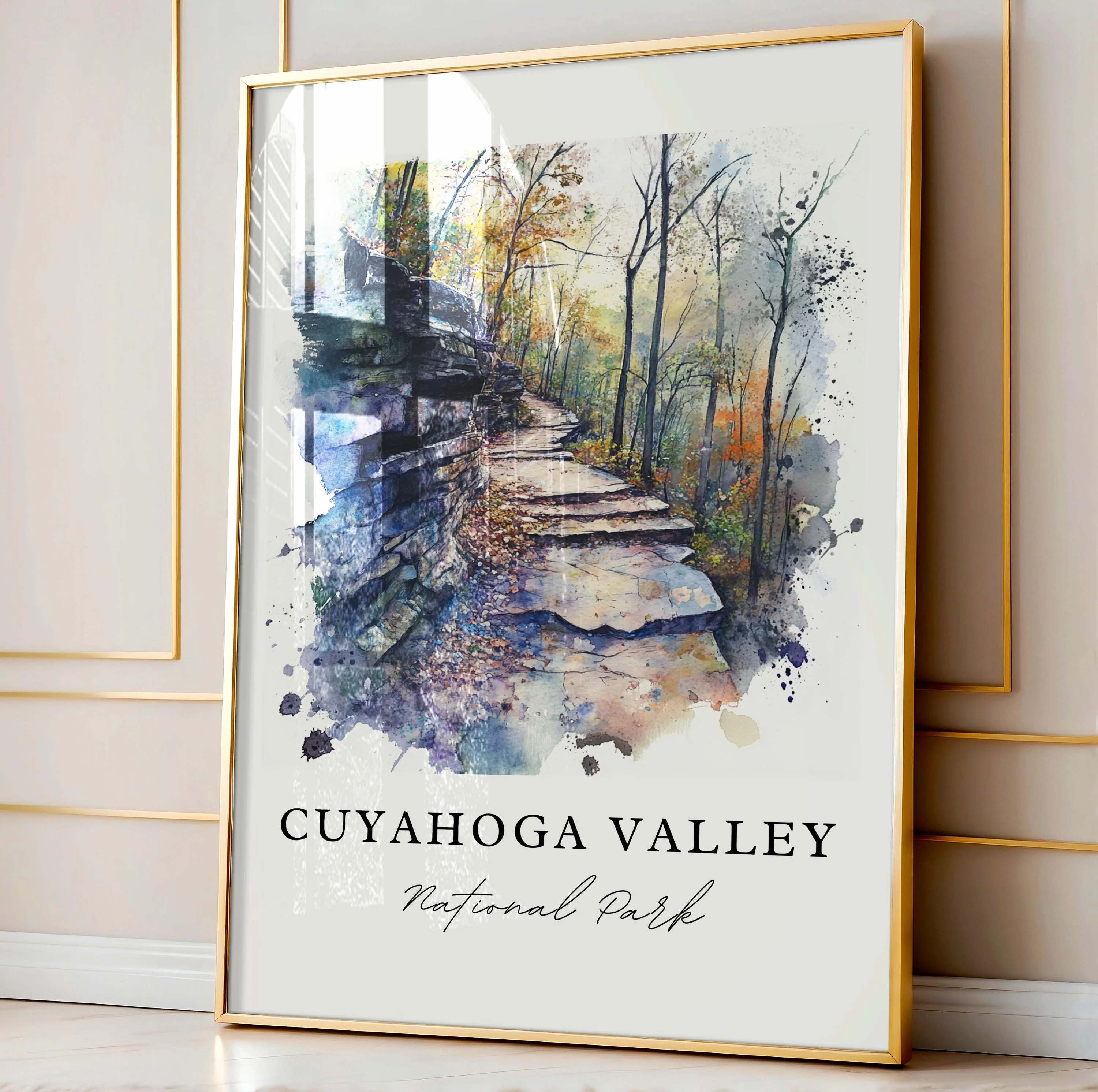 Cuyahoga Valley, Ohio, Ohio – Watercolor Art Print - Image 4