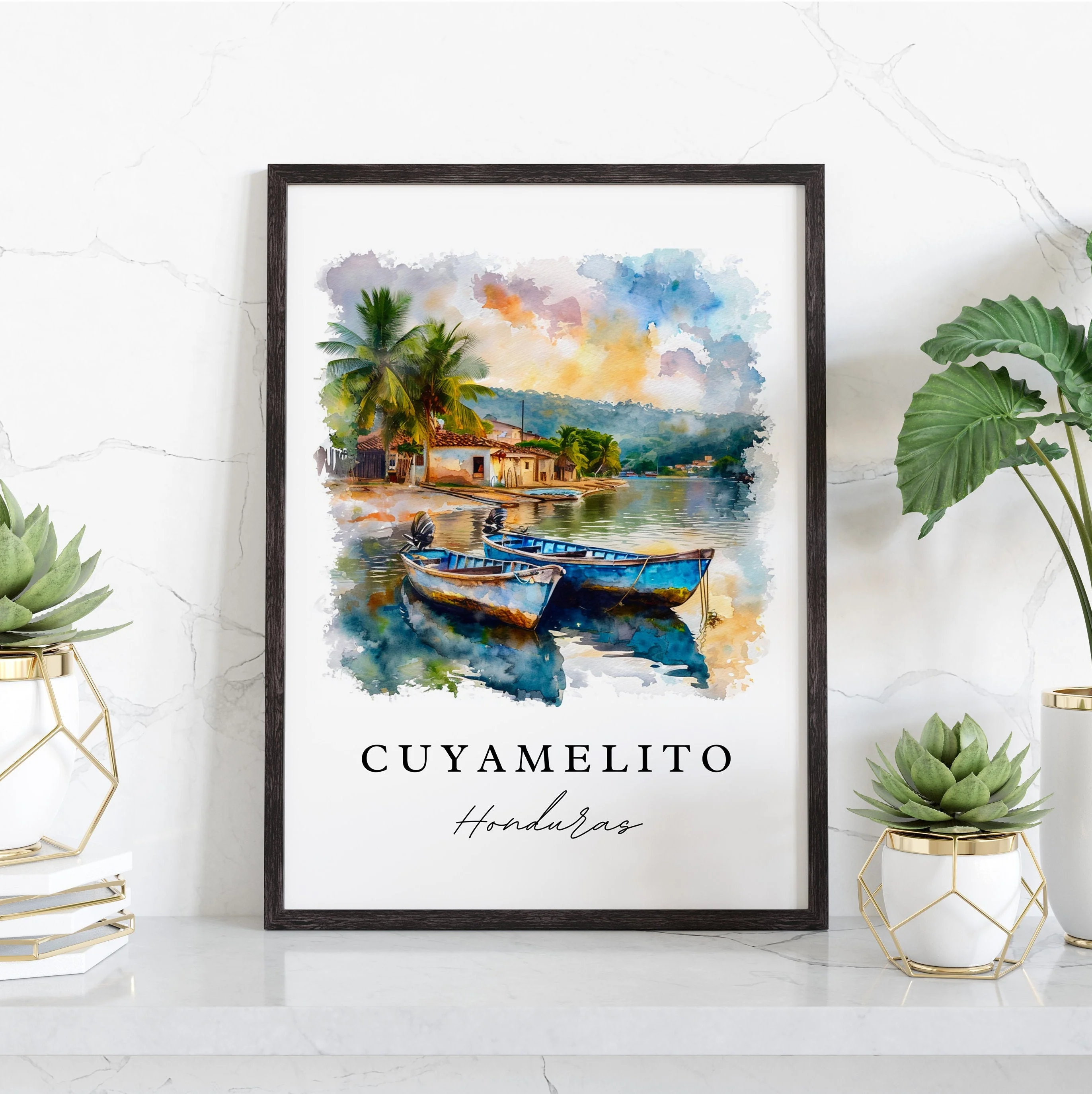 Cuyamelito, Honduras – Watercolor Art Print