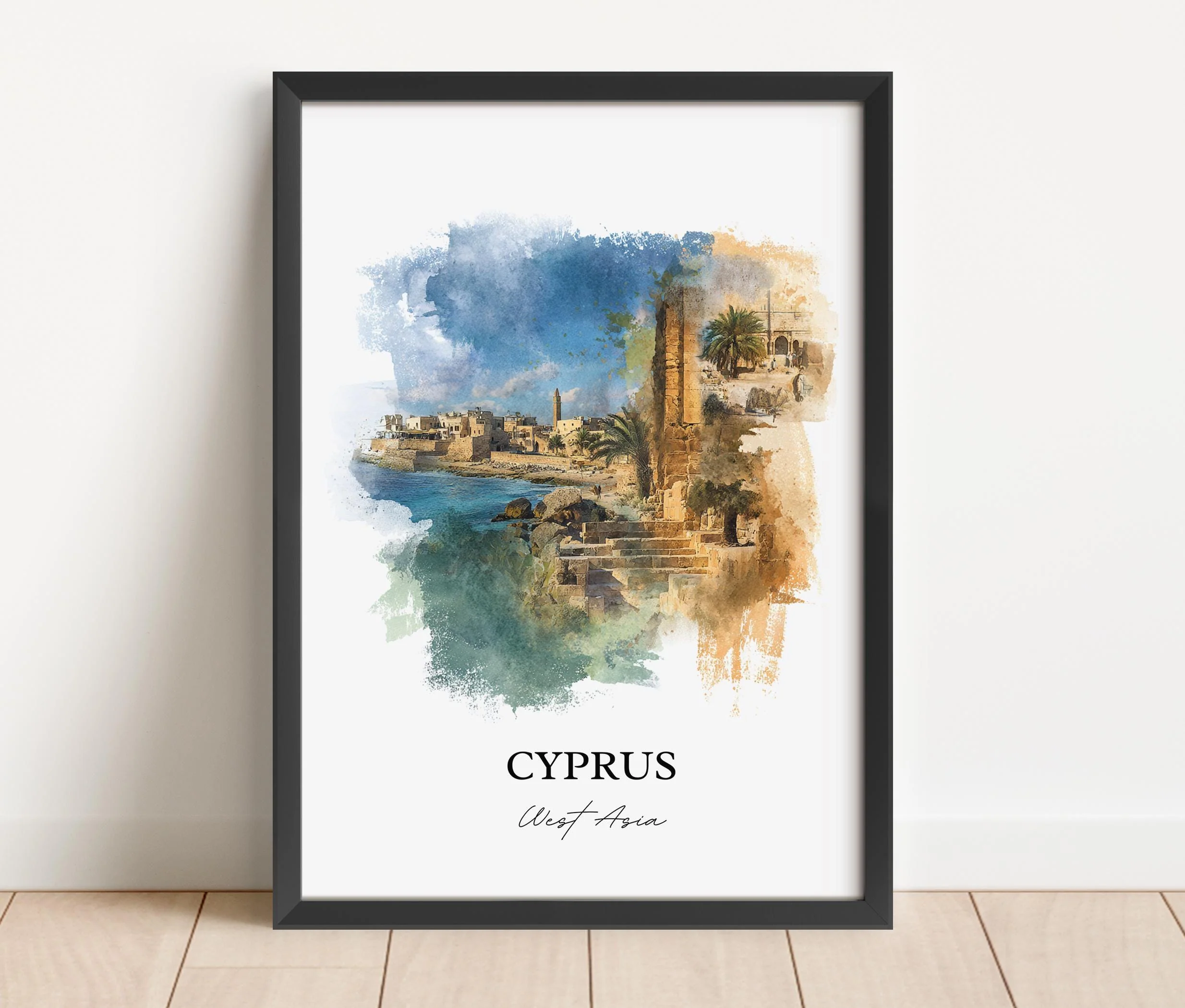 Cyprus, Cyprus – Watercolor Art Print - Image 6