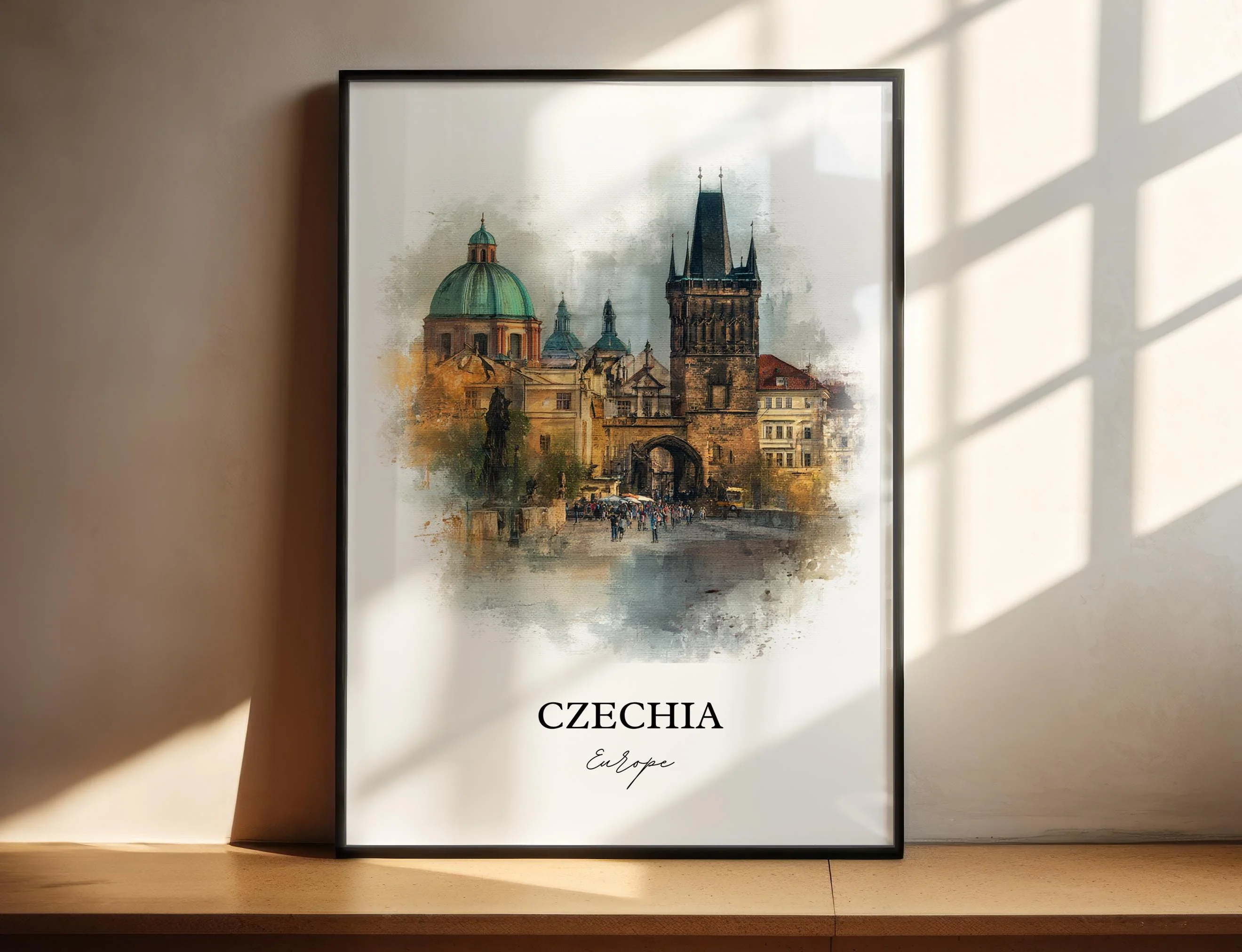 Prague, Czechia – Watercolor Art Print