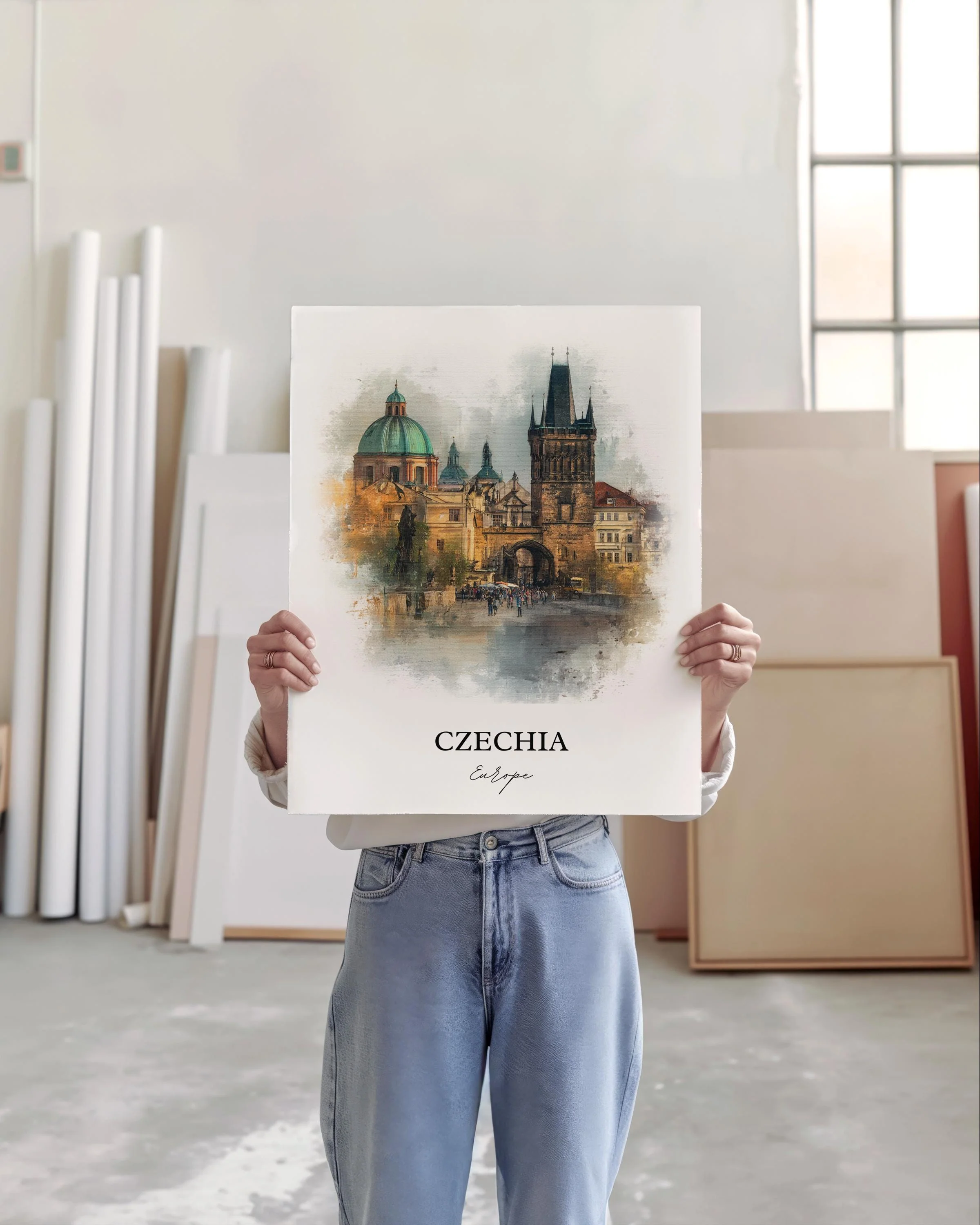 Prague, Czechia – Watercolor Art Print - Image 4