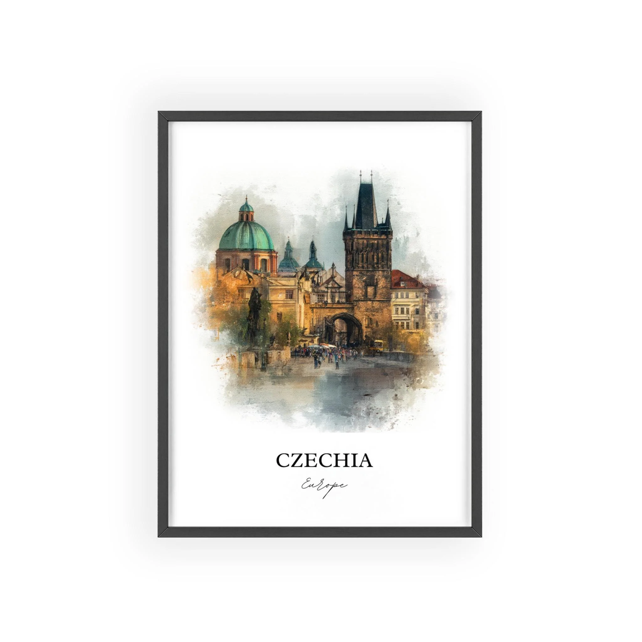 Prague, Czechia – Watercolor Art Print - Image 7