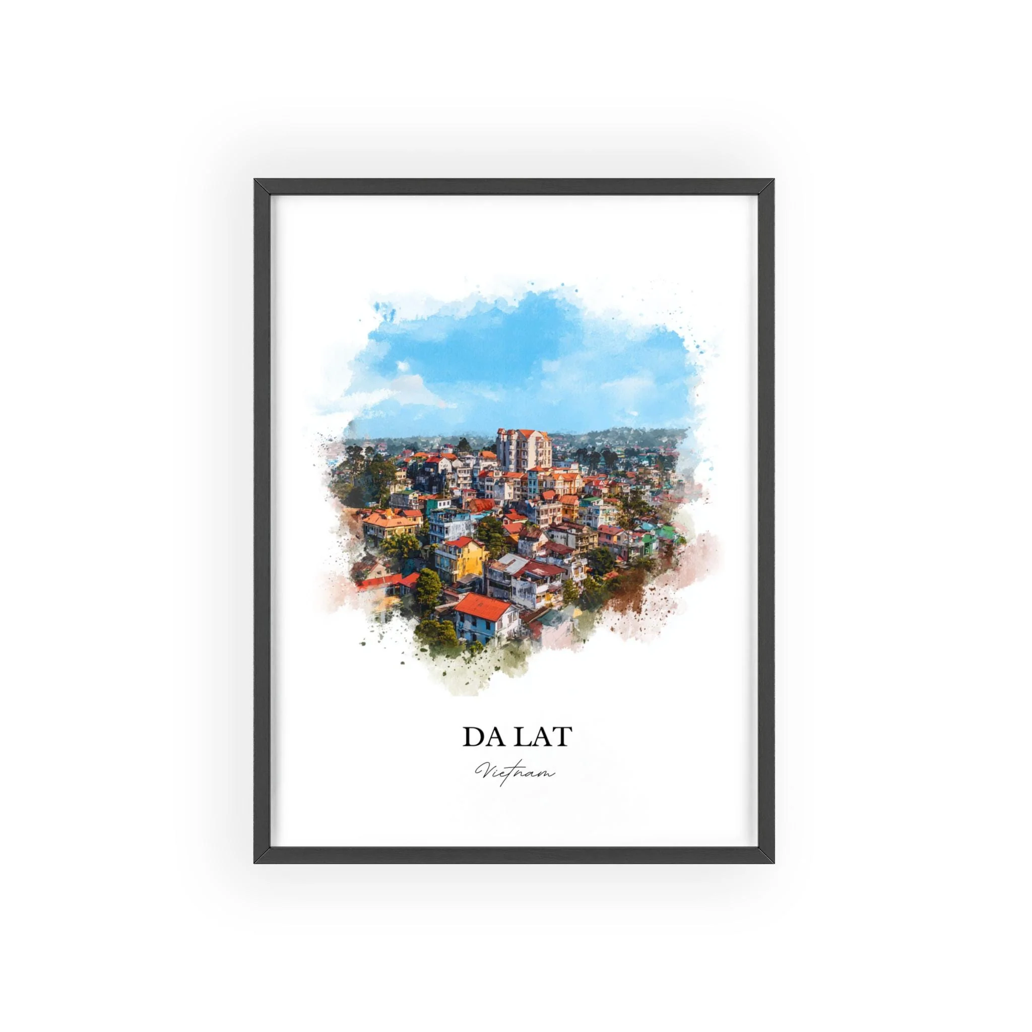 Da Lat, Vietnam – Watercolor Art Print - Image 10