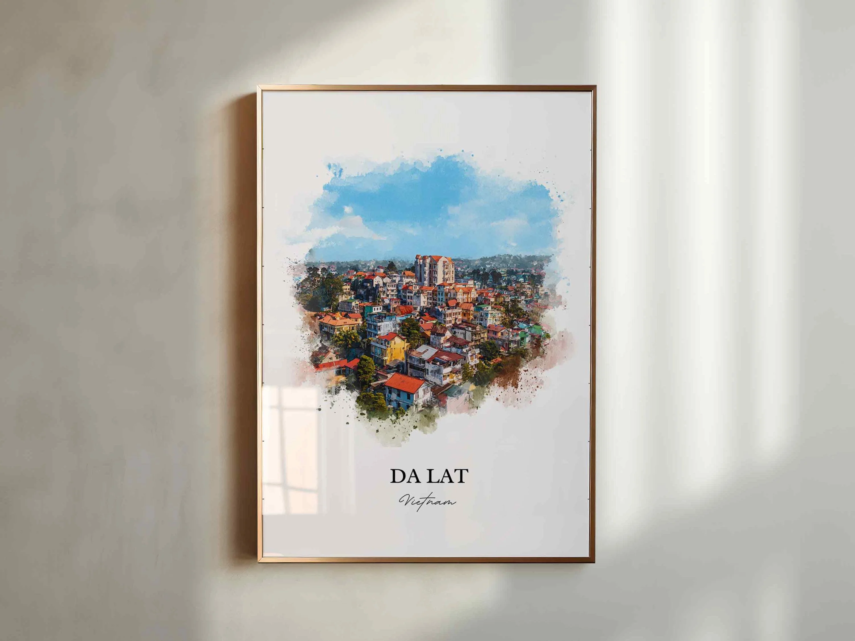 Da Lat, Vietnam – Watercolor Art Print - Image 3