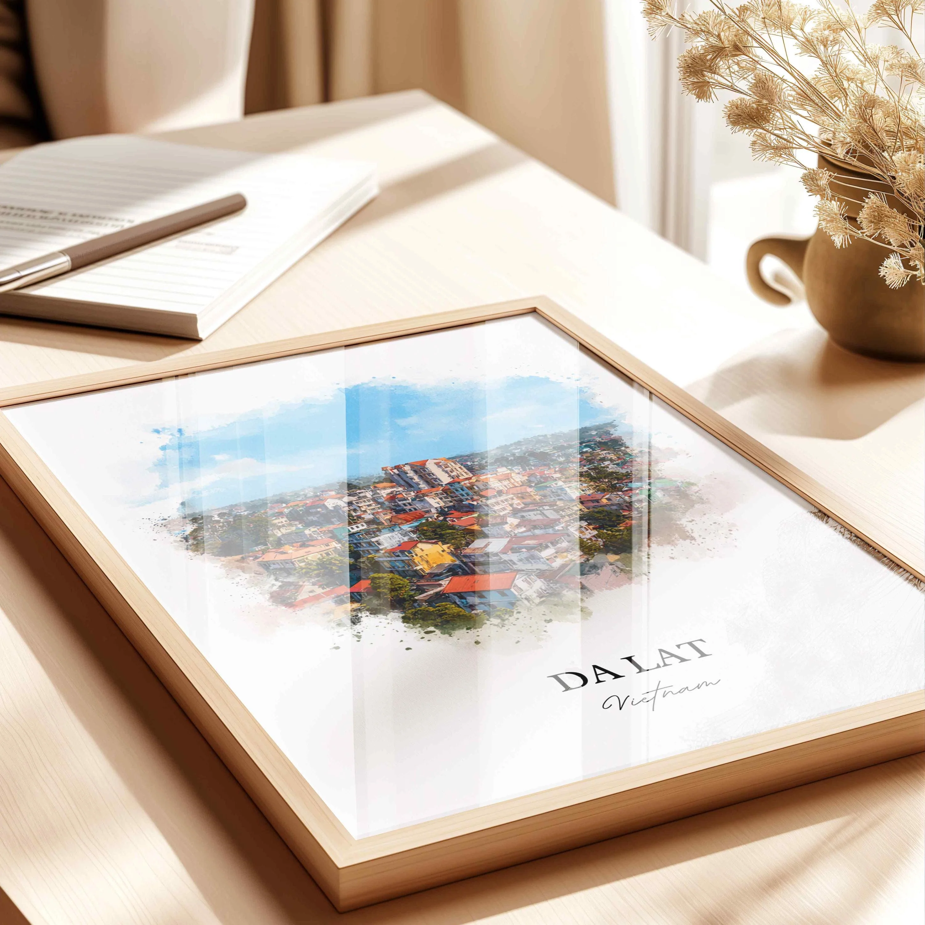 Da Lat, Vietnam – Watercolor Art Print - Image 4