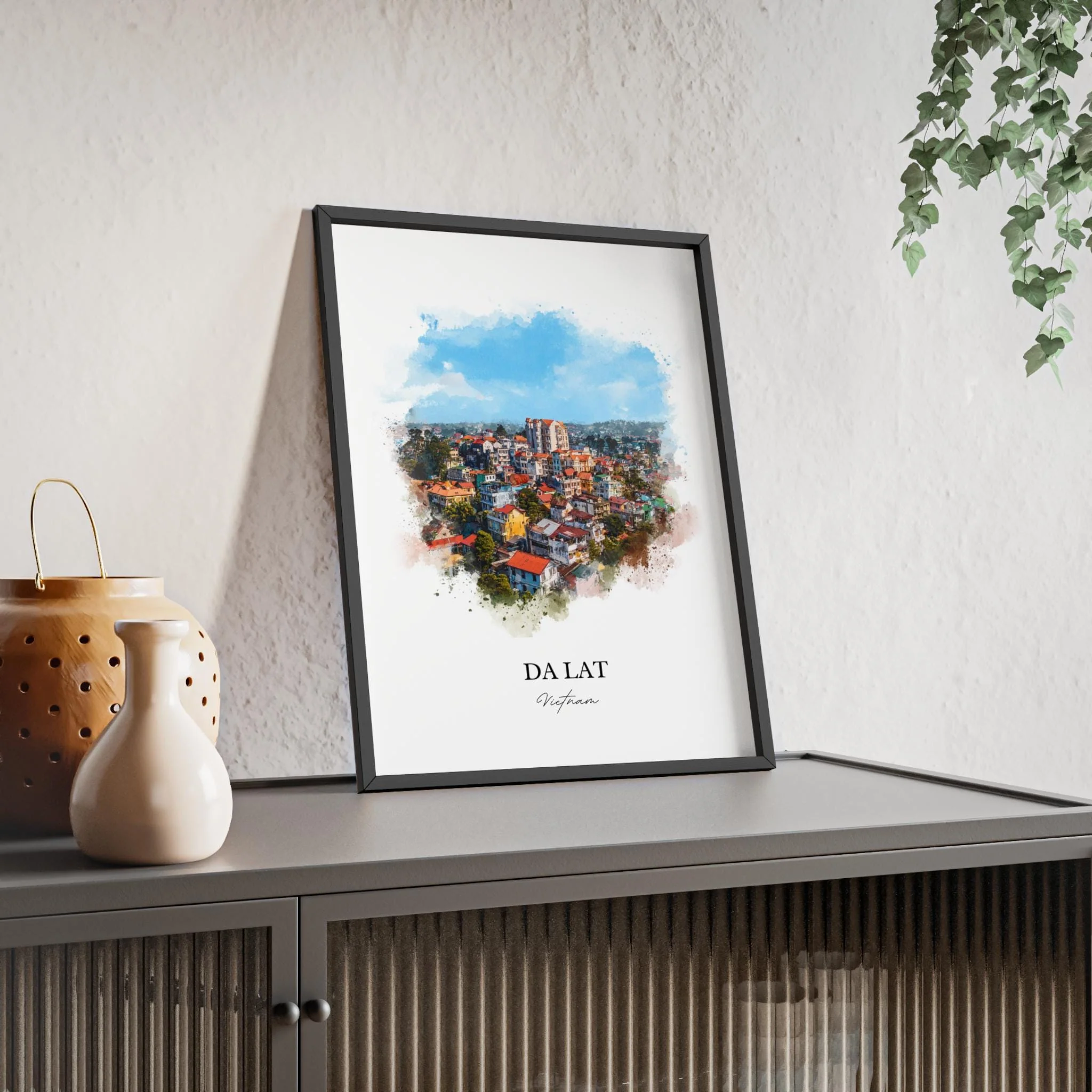 Da Lat, Vietnam – Watercolor Art Print - Image 5