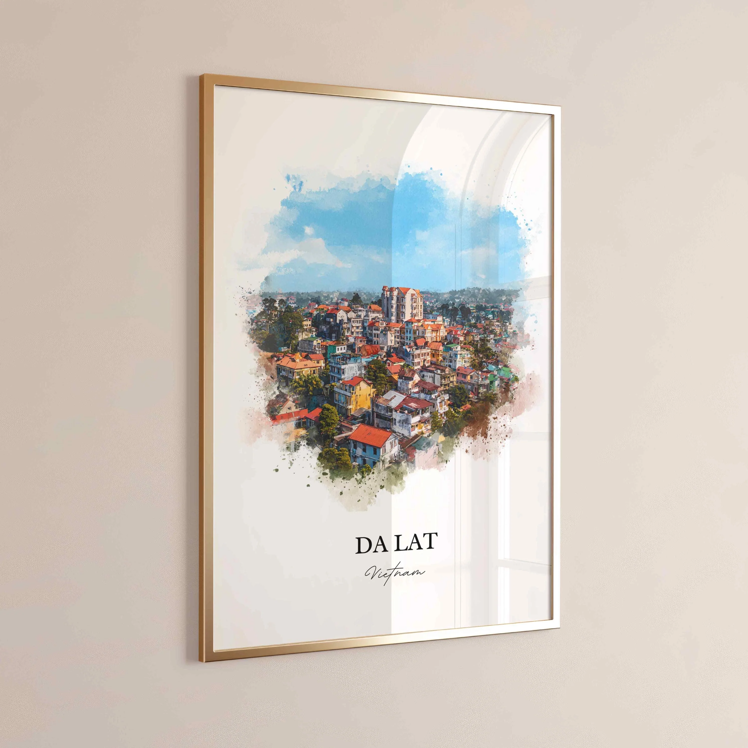 Da Lat, Vietnam – Watercolor Art Print - Image 6