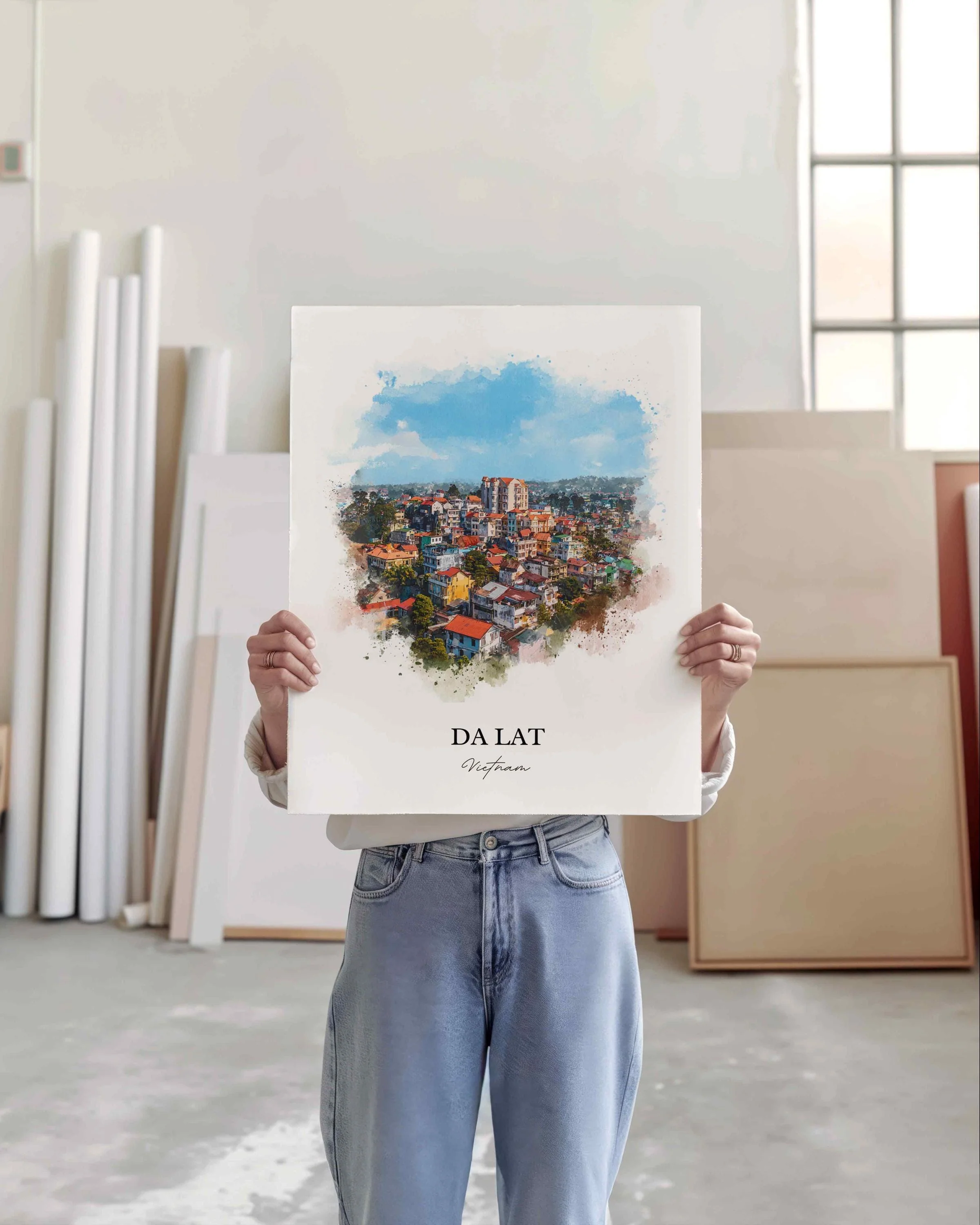 Da Lat, Vietnam – Watercolor Art Print - Image 7