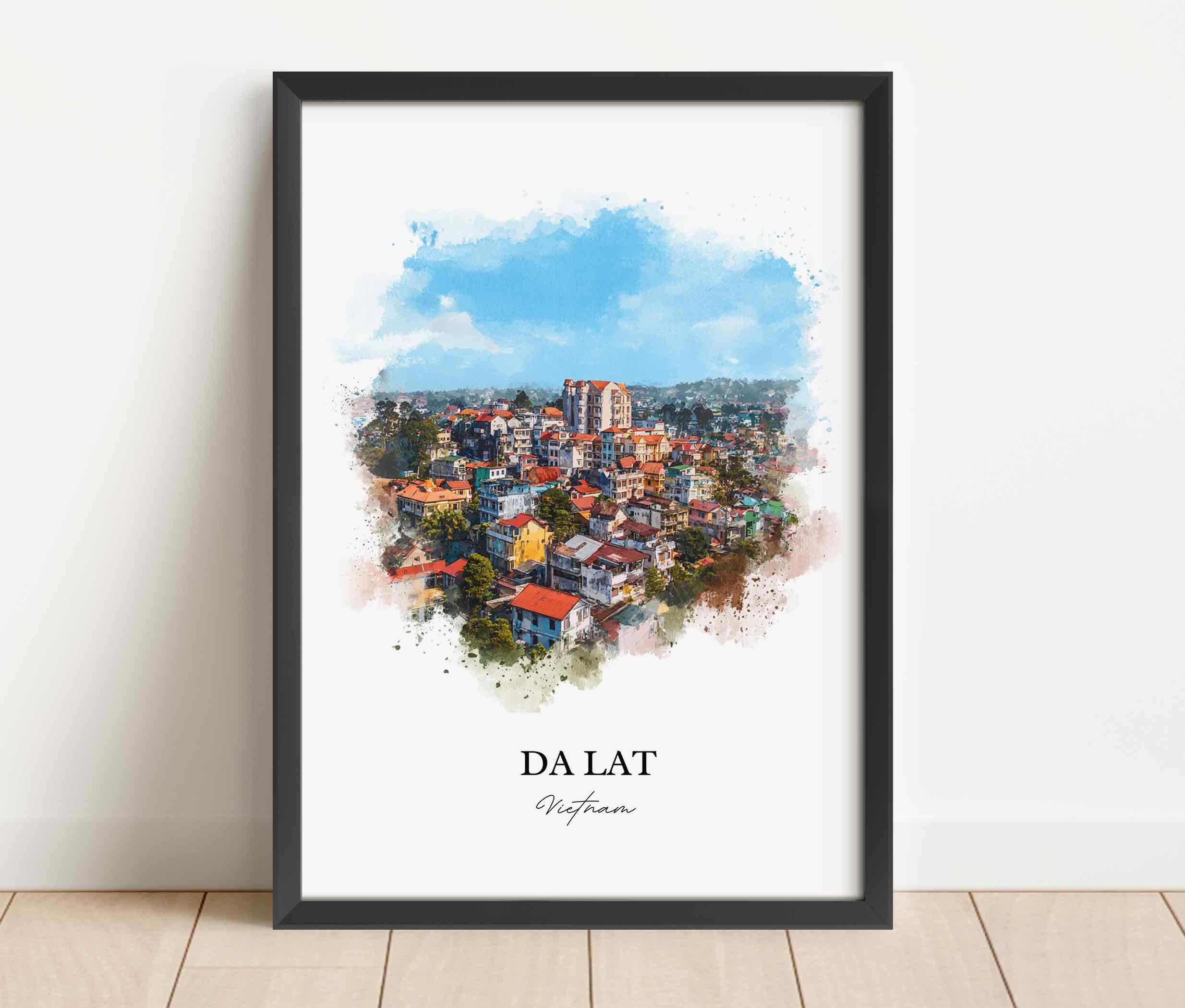 Da Lat, Vietnam – Watercolor Art Print - Image 9