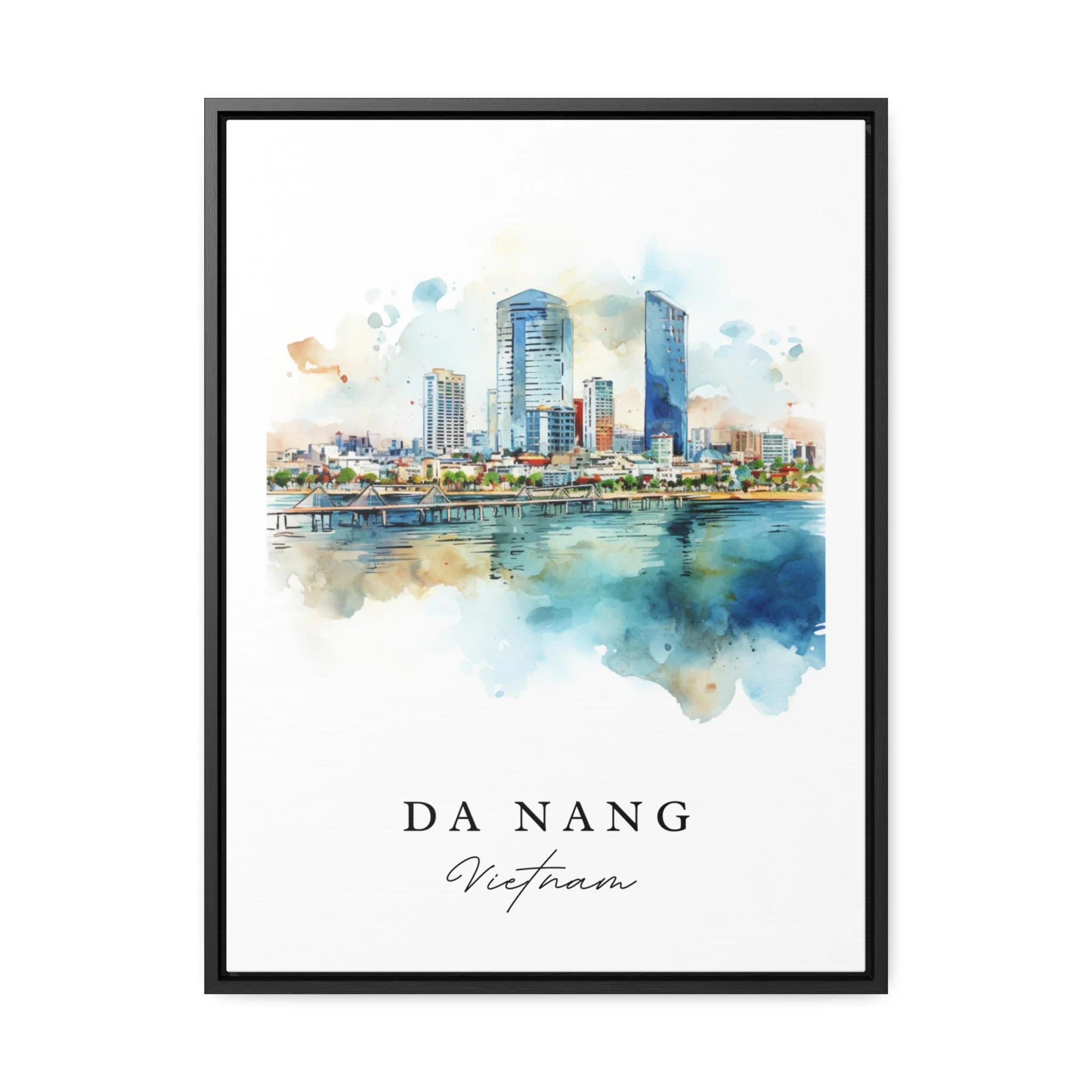 Da Nang, Vietnam – Watercolor Art Print - Image 2