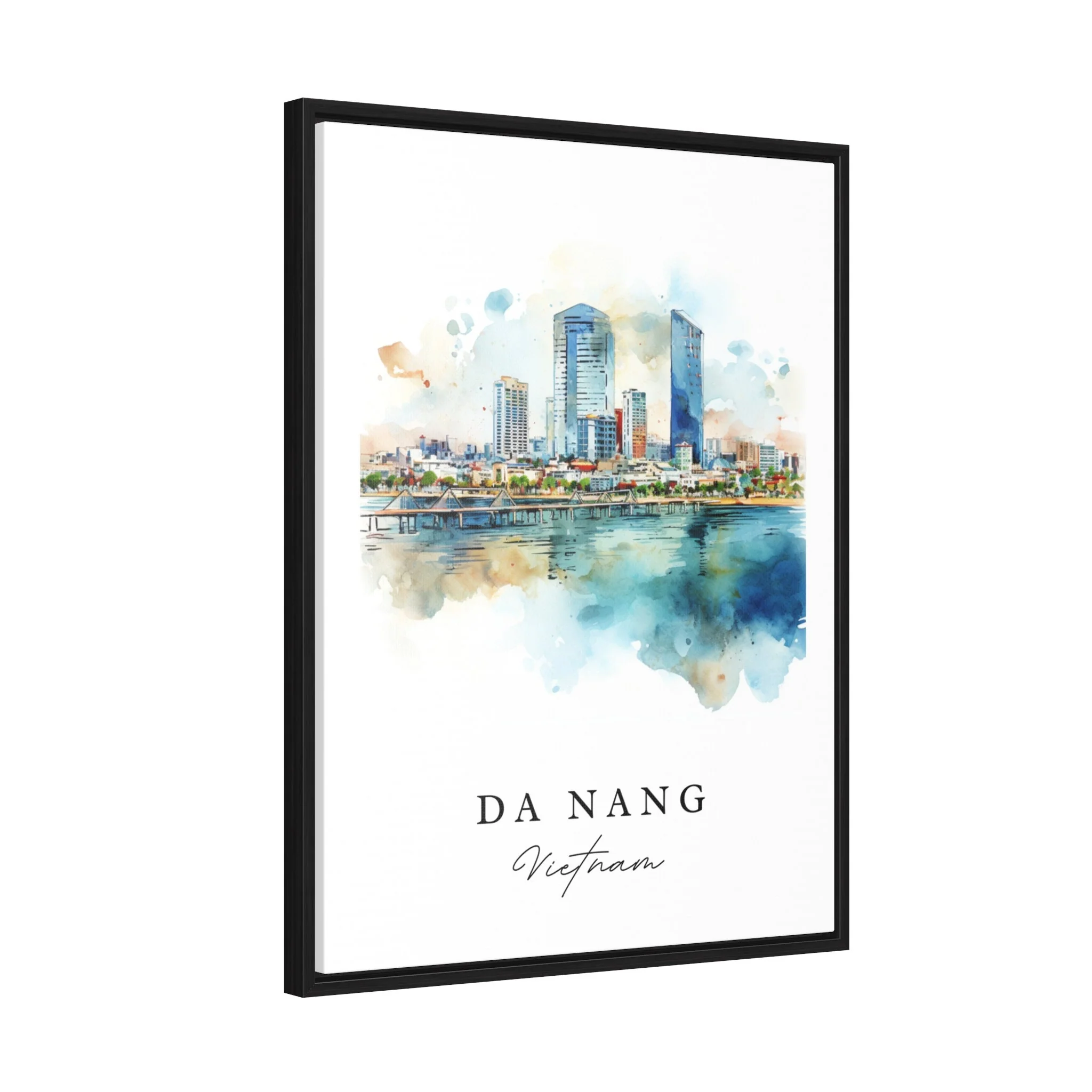 Da Nang, Vietnam – Watercolor Art Print - Image 3