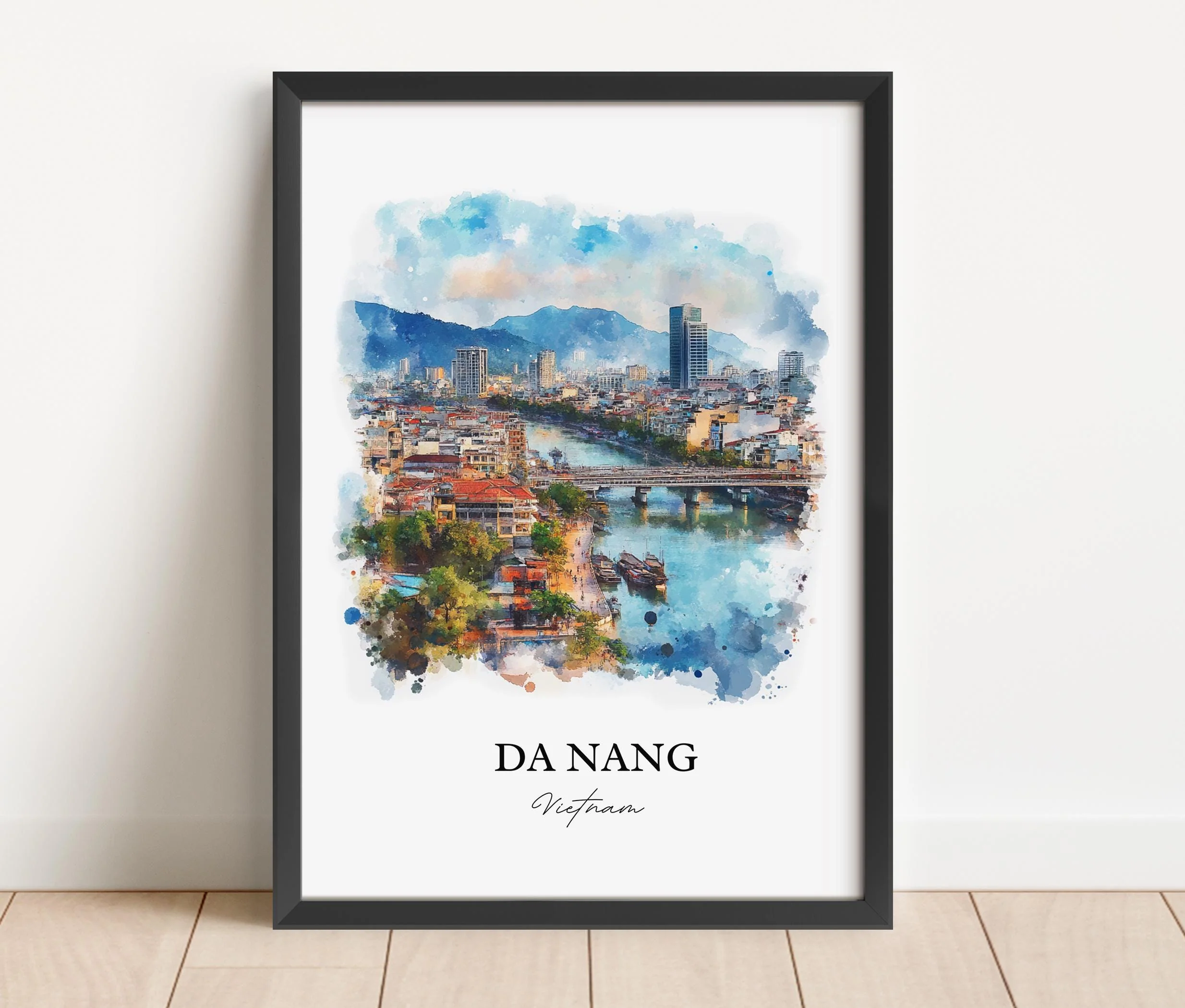 Da Nang, Vietnam – Watercolor Art Print - Image 5