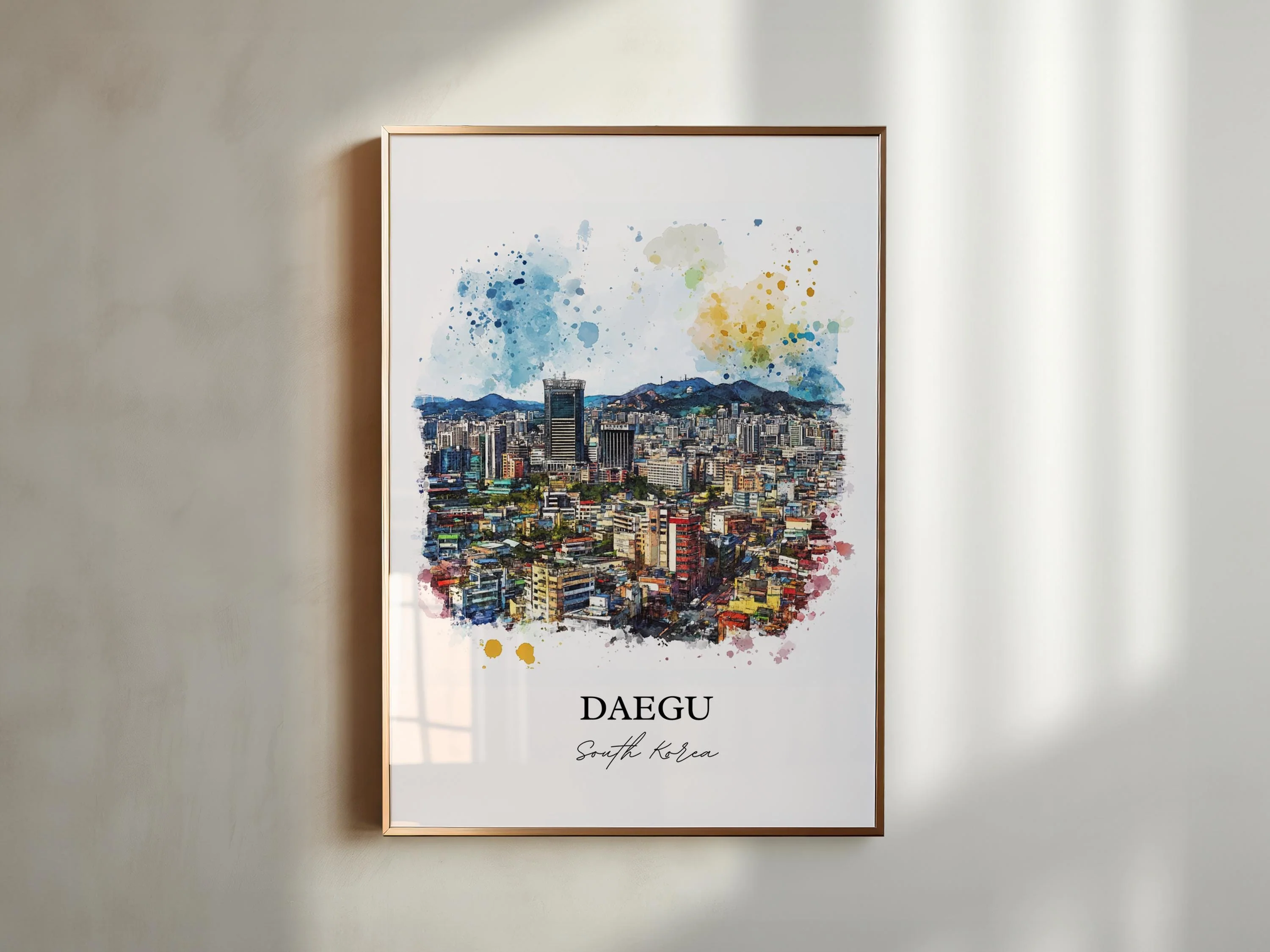 Daegu, South Korea – Watercolor Art Print - Image 5