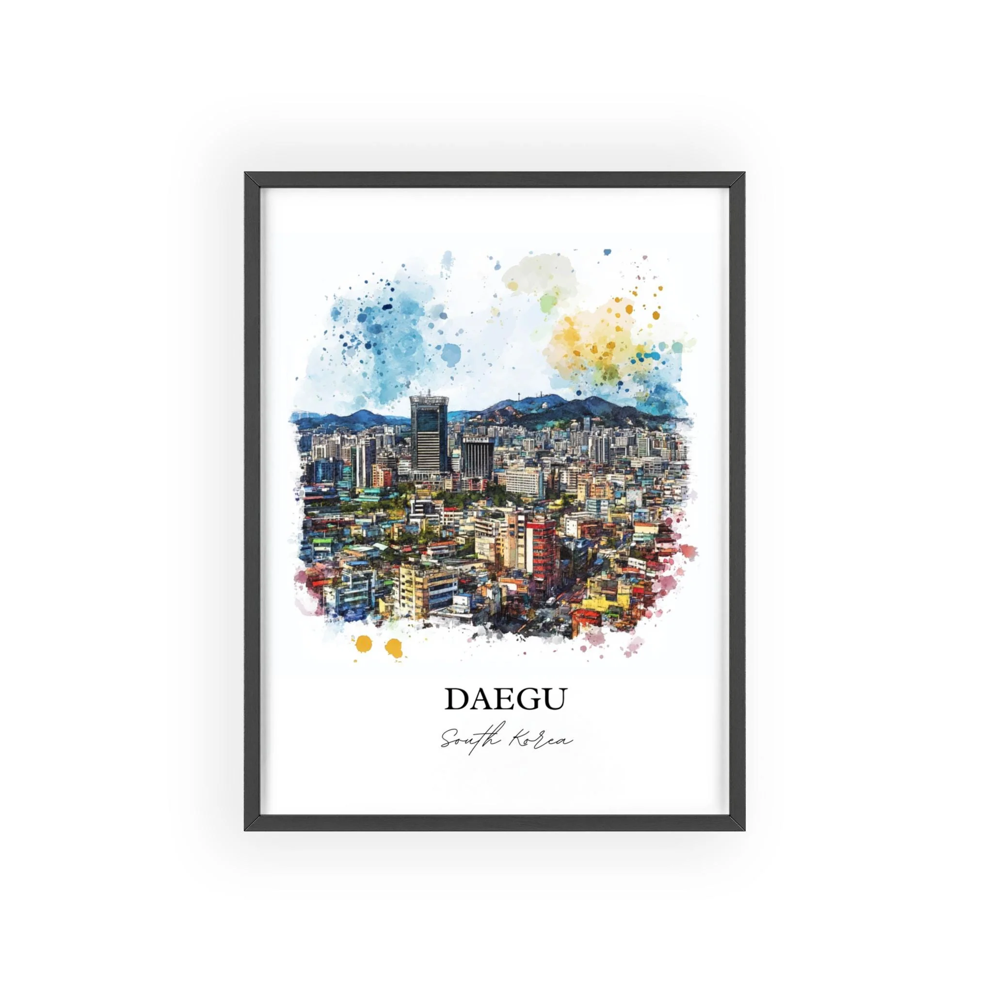 Daegu, South Korea – Watercolor Art Print - Image 7