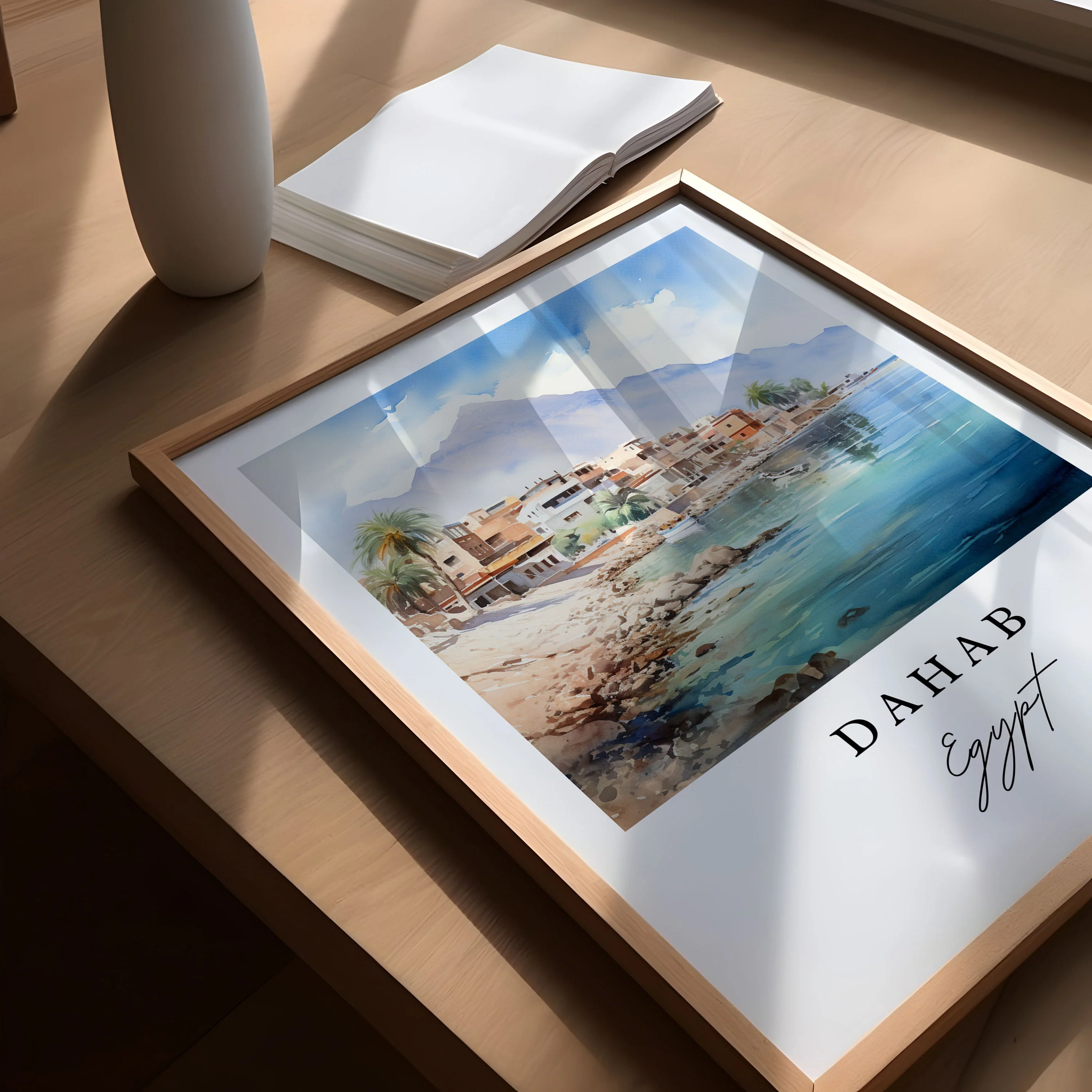 Dahab, Egypt – Watercolor Art Print - Image 3