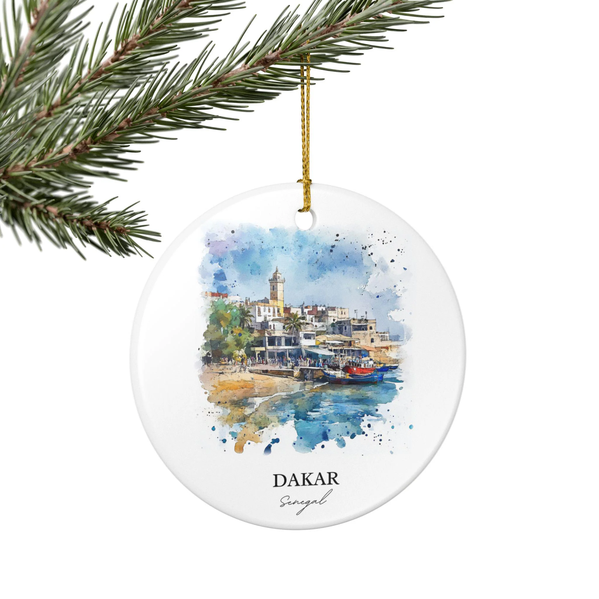 Dakar Senegal Ornament: Unique Dakar Souvenir, Dakar Xmas Decor, and Authentic Dakar Senegal Gift - Image 5