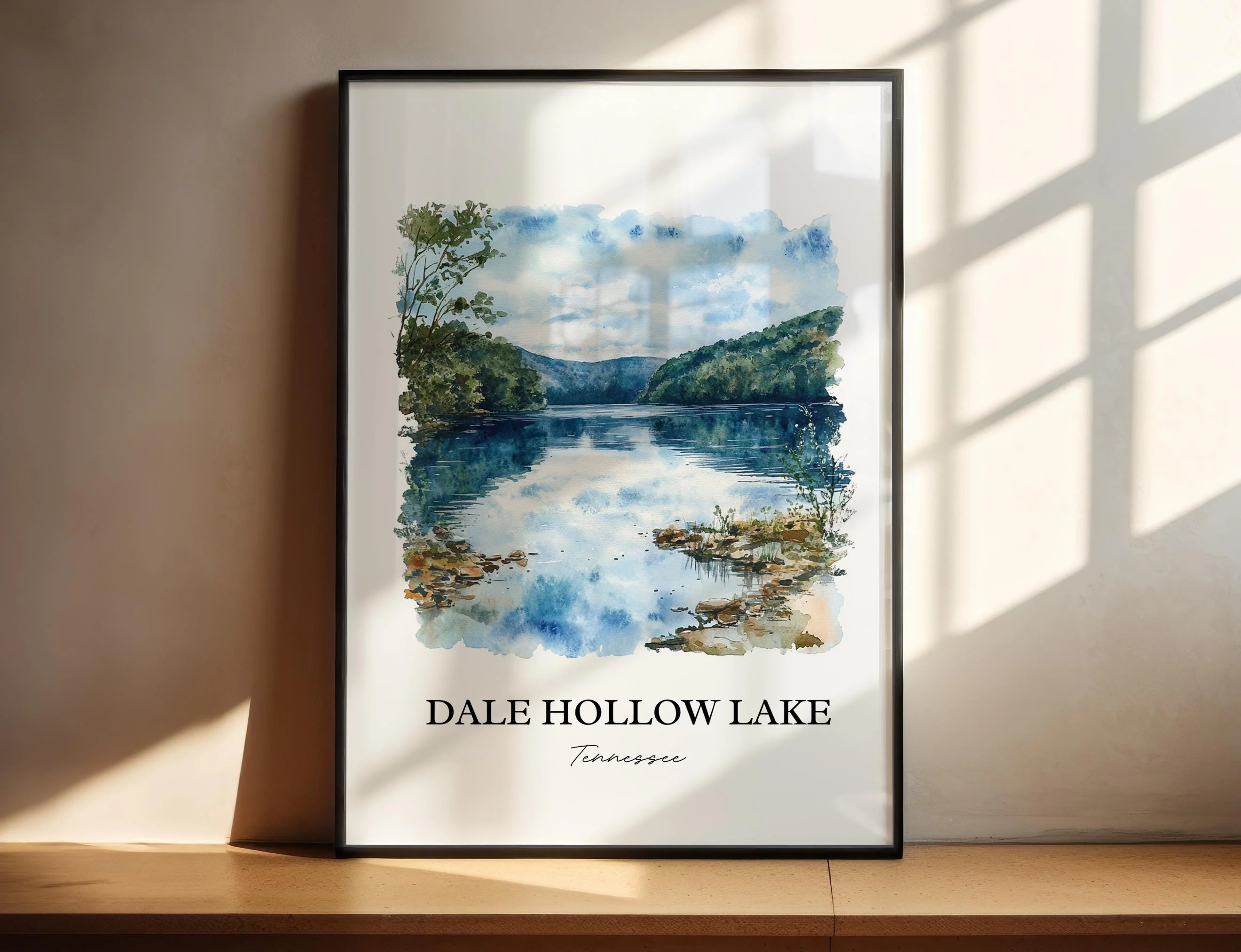 Dale Hollow Lake, USA – Watercolor Art Print
