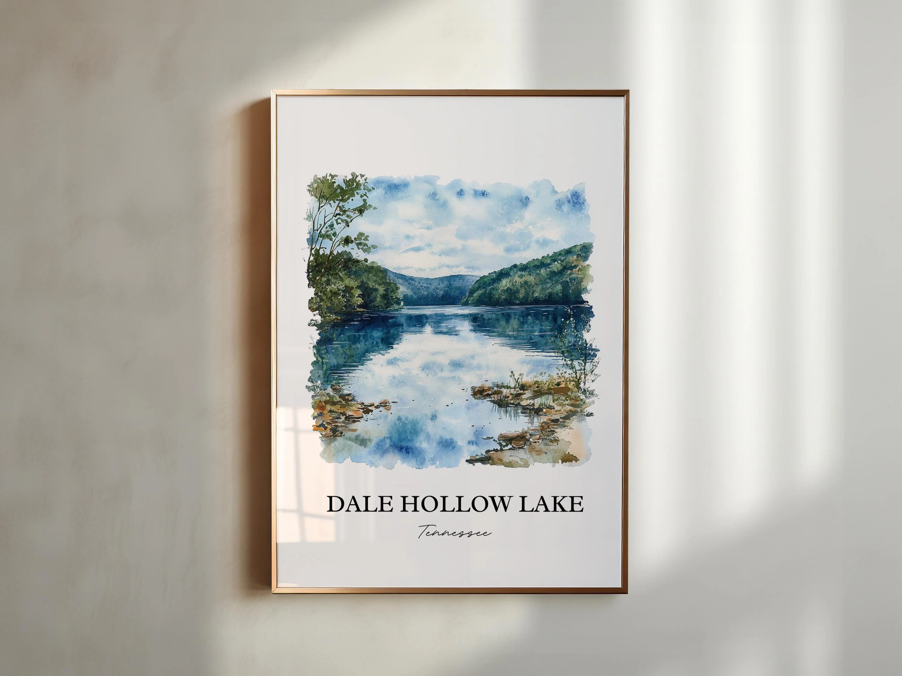 Dale Hollow Lake, USA – Watercolor Art Print - Image 3
