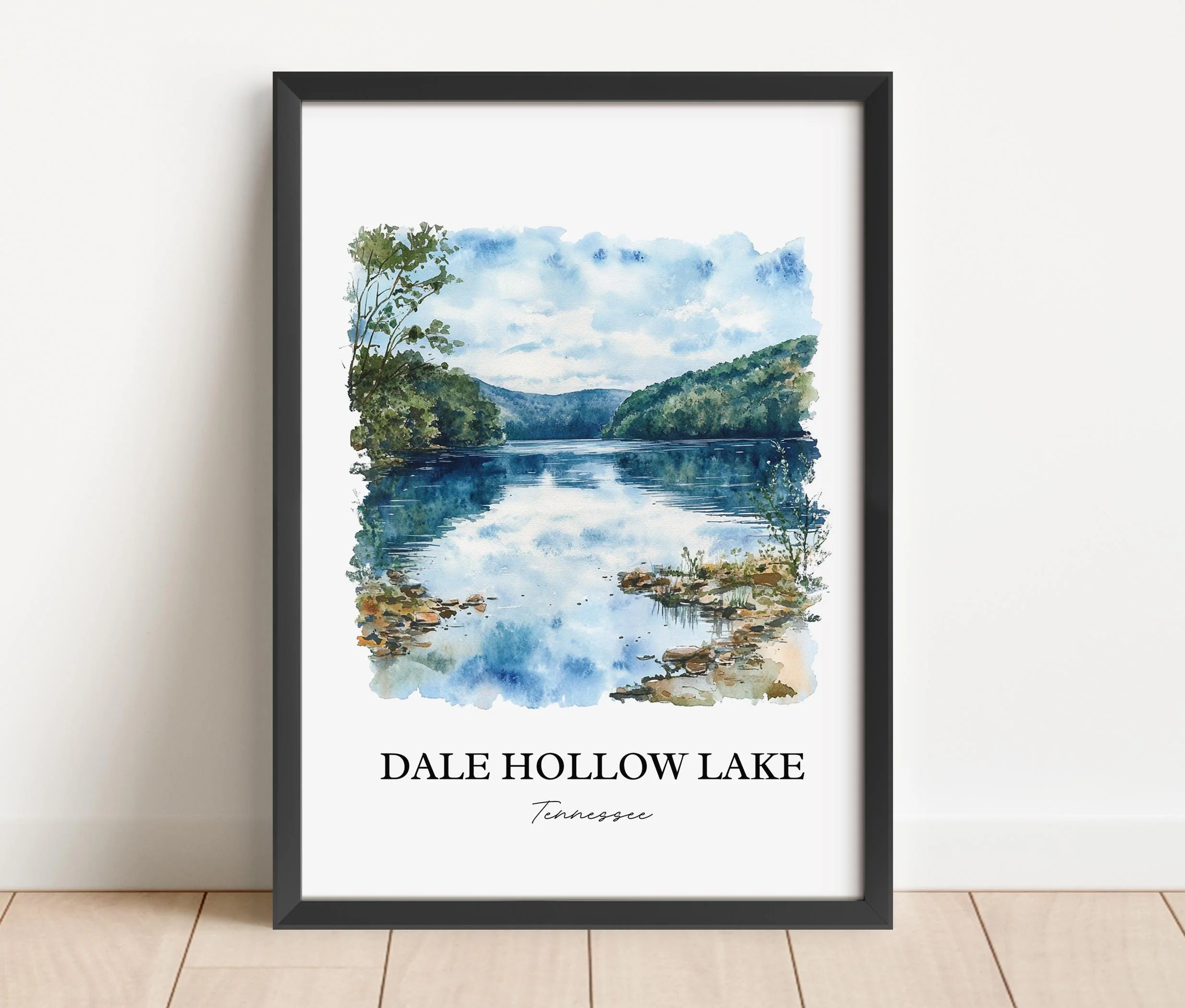 Dale Hollow Lake, USA – Watercolor Art Print - Image 6
