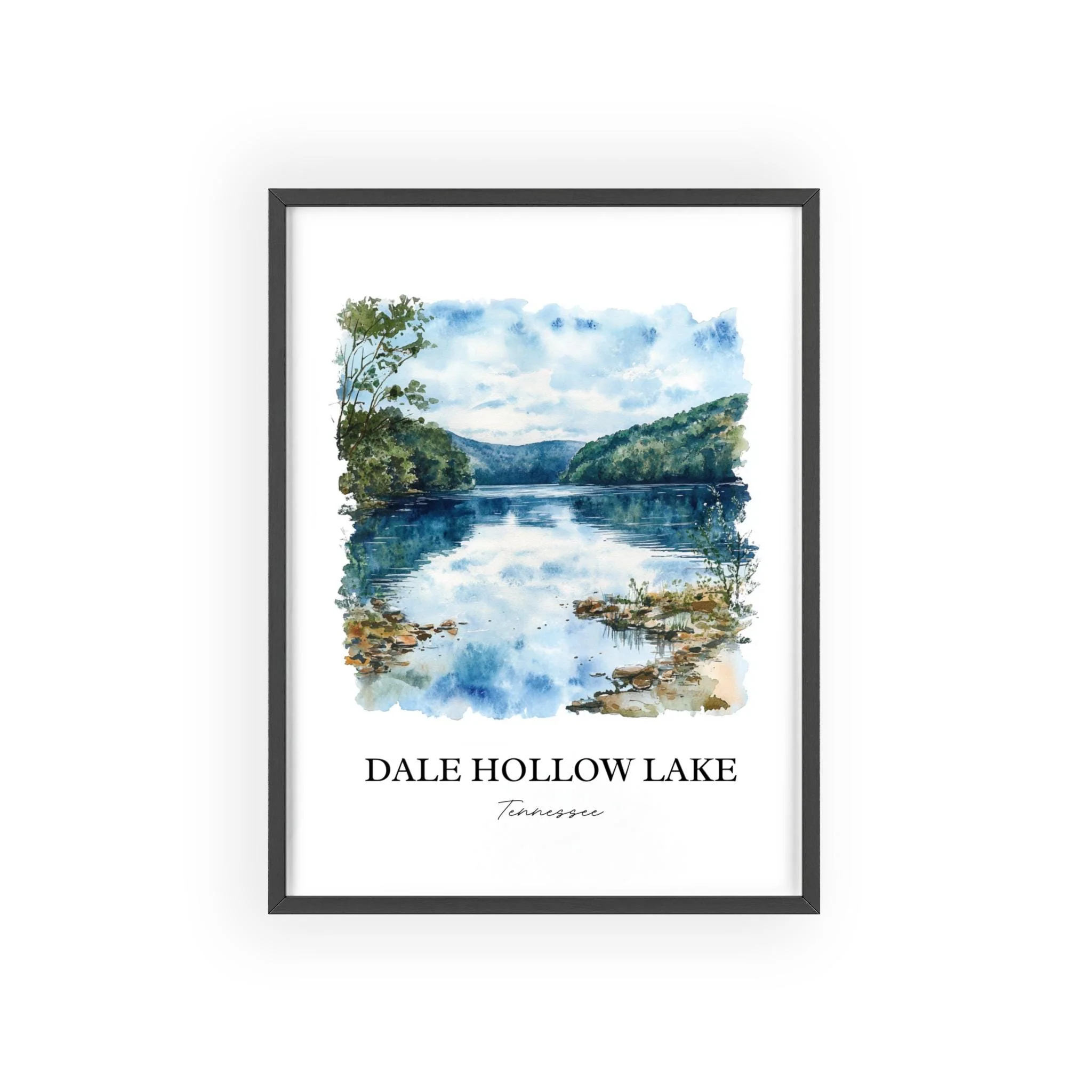 Dale Hollow Lake, USA – Watercolor Art Print - Image 7