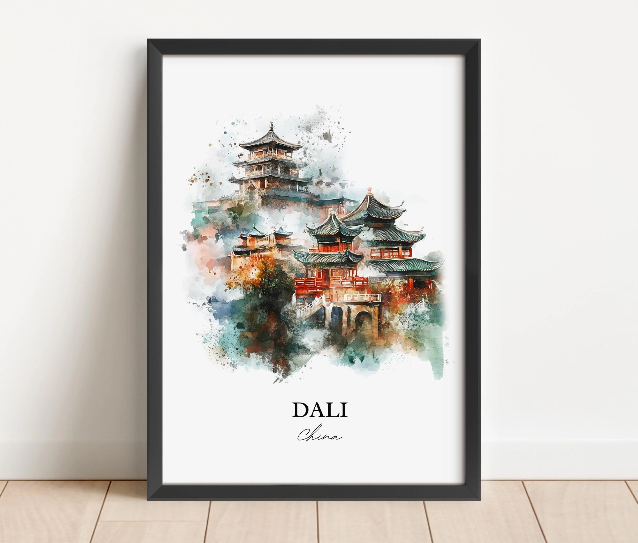 Dali, China – Watercolor Art Print - Image 6