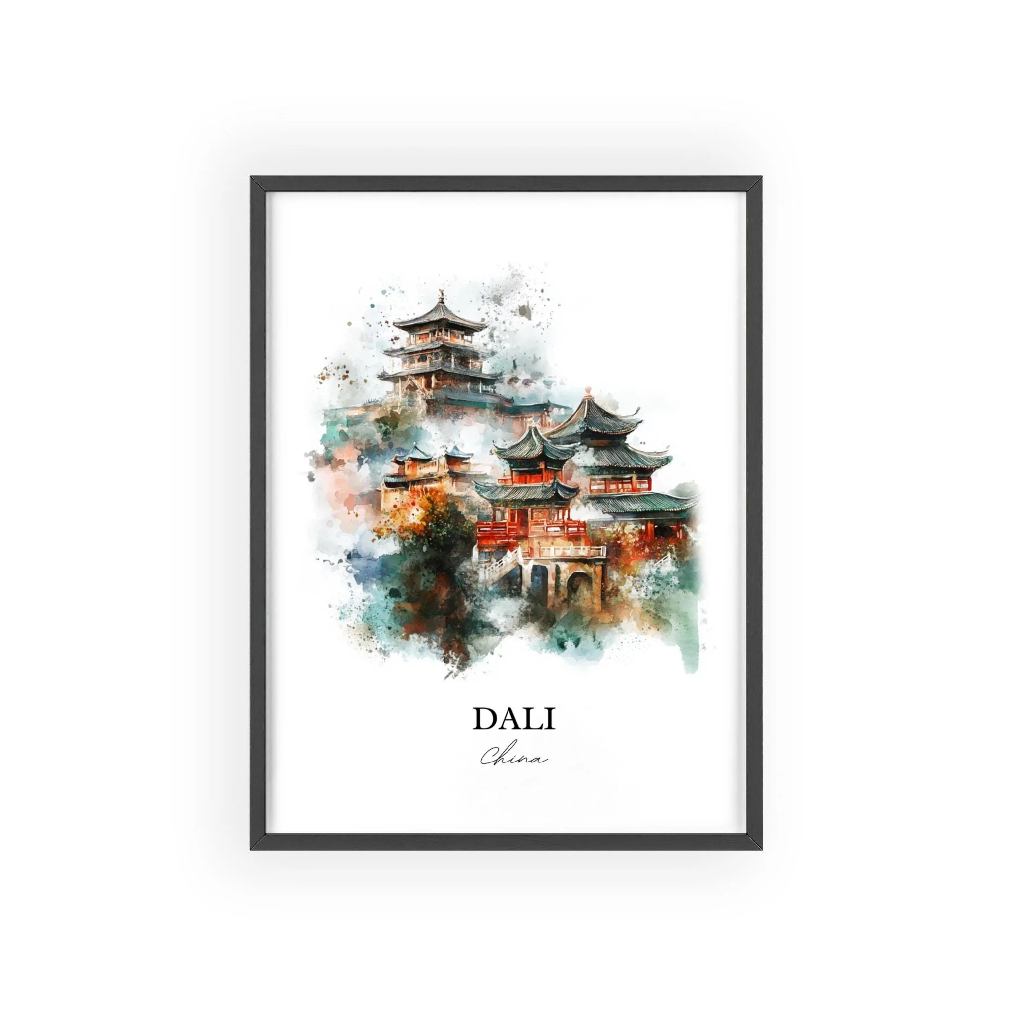 Dali, China – Watercolor Art Print - Image 7