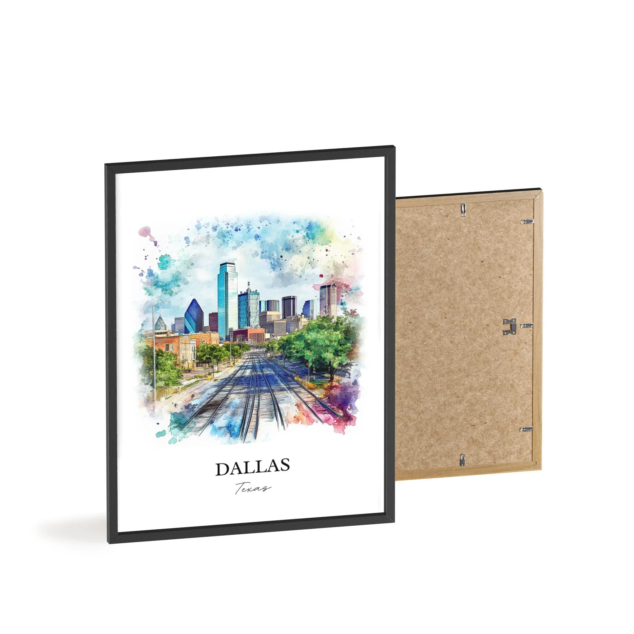 Dallas, TX, USA – Watercolor Art Print - Image 8