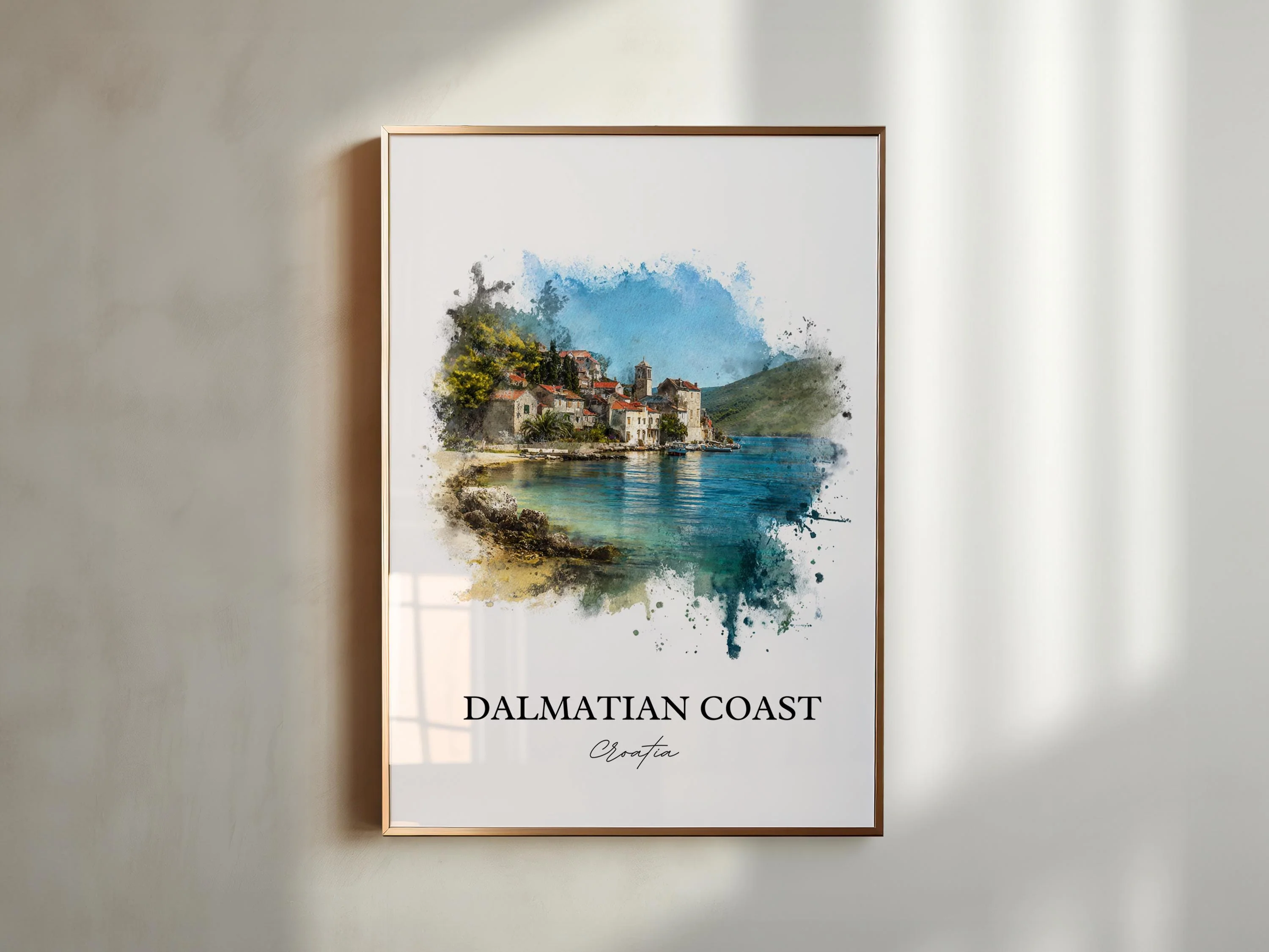 Dalmatian Coast, Croatia – Watercolor Art Print - Image 3