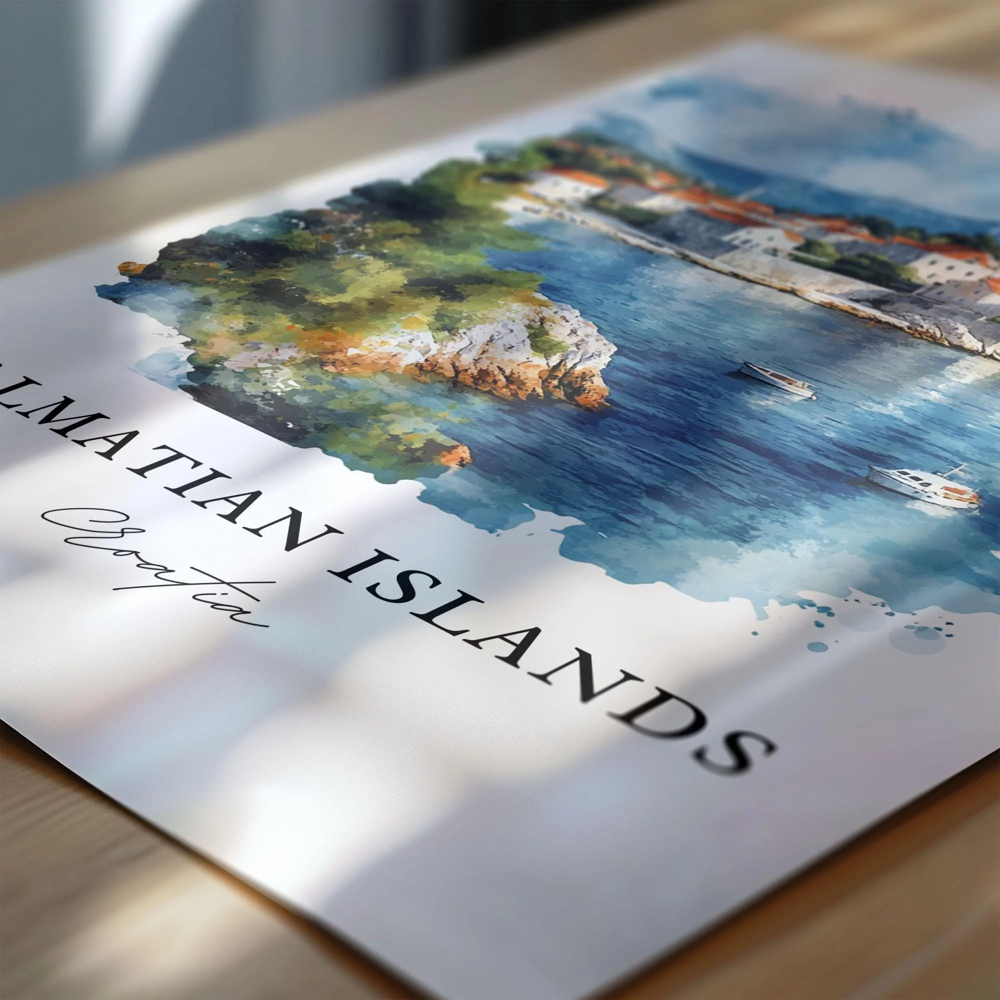 Dalmatian Islands, Croatia – Watercolor Art Print - Image 2