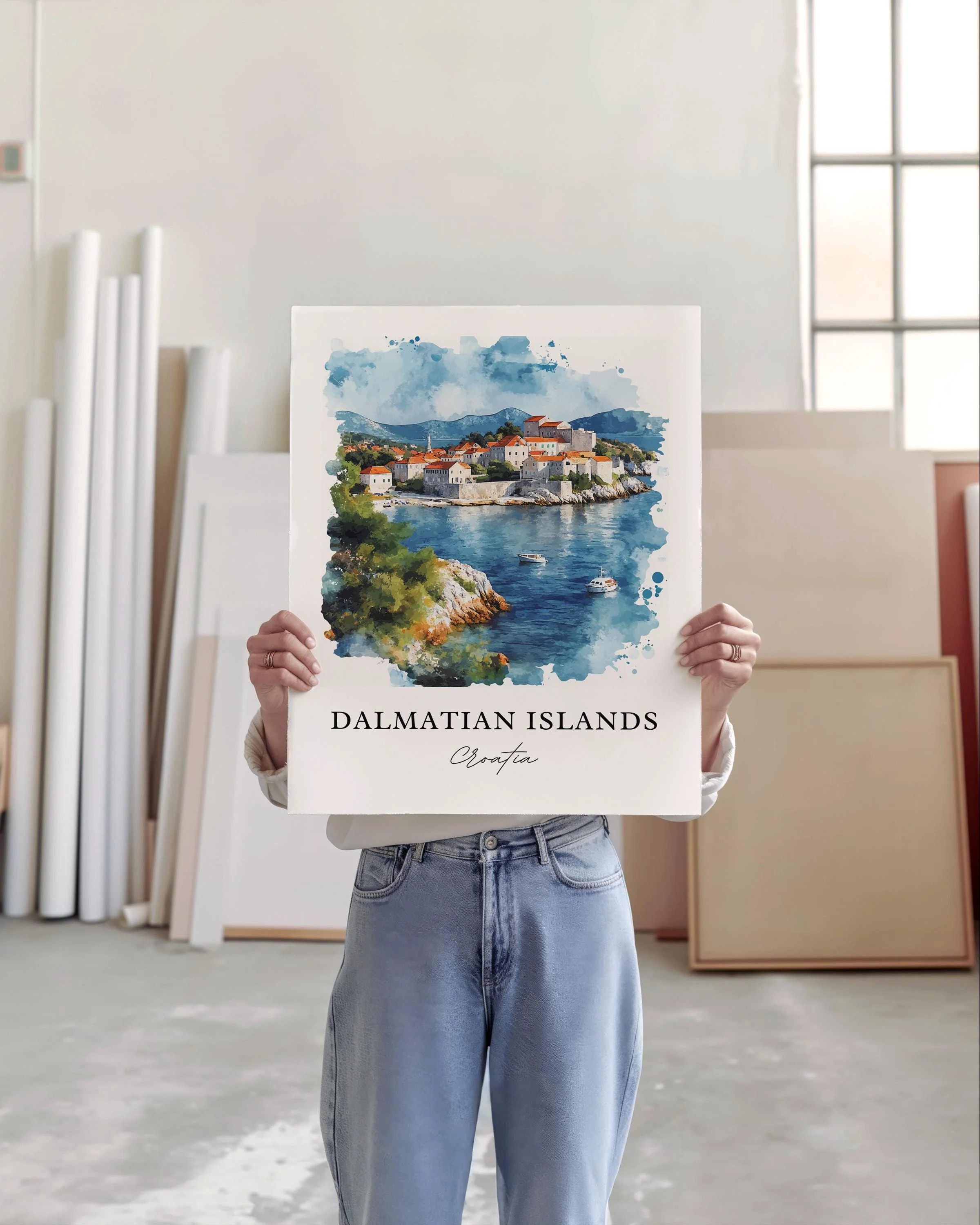 Dalmatian Islands, Croatia – Watercolor Art Print - Image 3