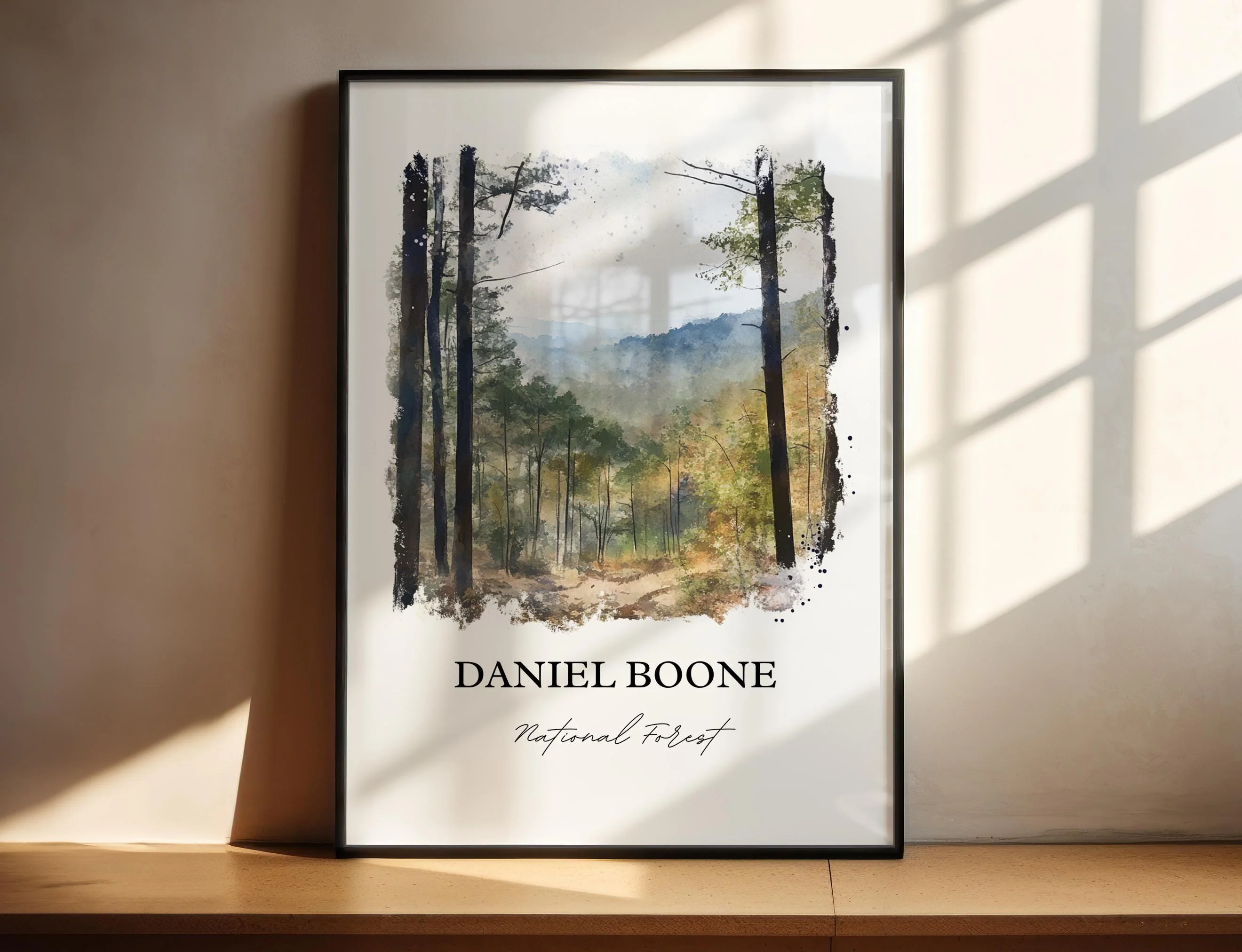 Daniel Boone National Forest, Kentucky – Watercolor Art Print - Image 4