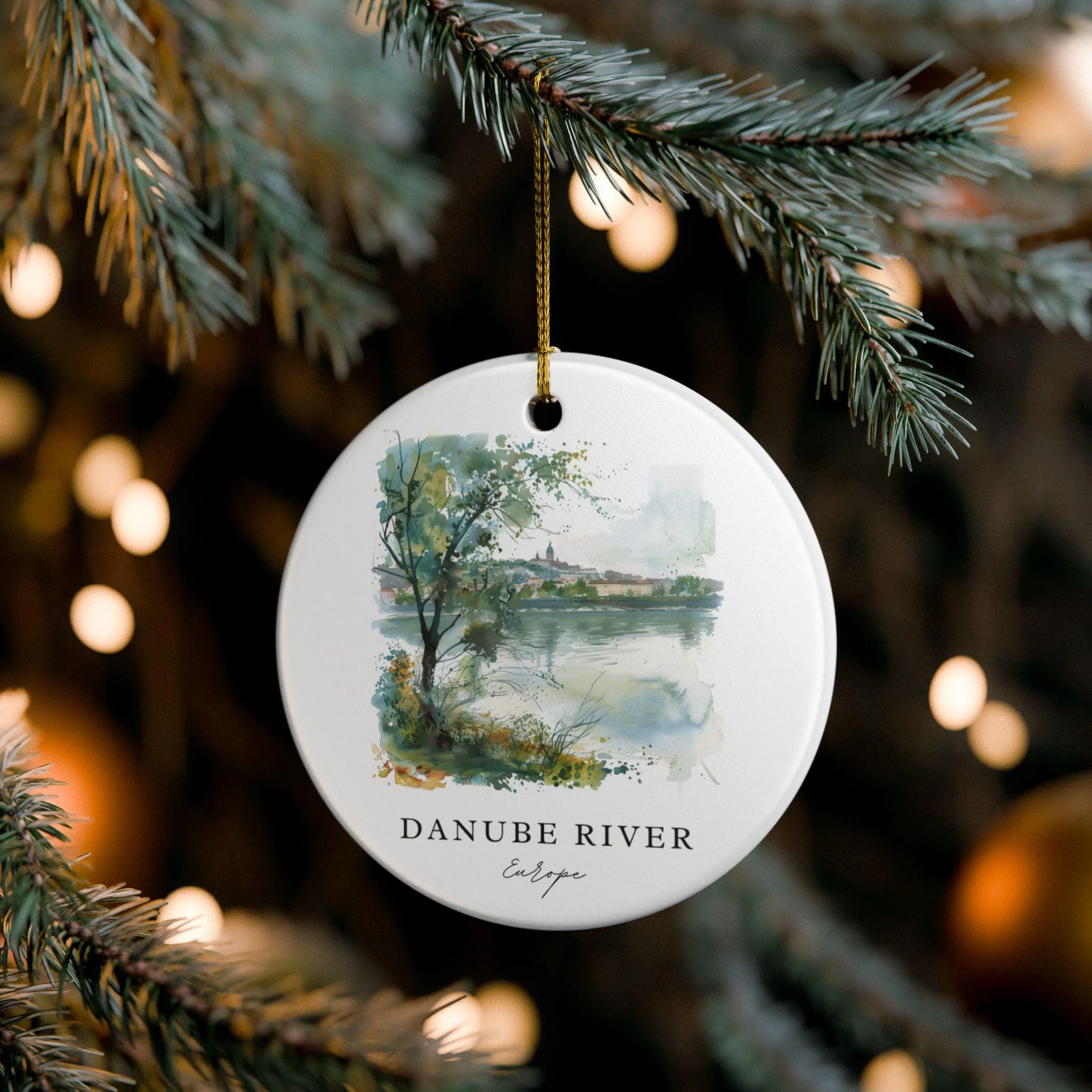 Danube River Ornament: Unique Danube River Souvenir, Danube River Xmas Decor, and Authentic Danube River Gift - Image 4