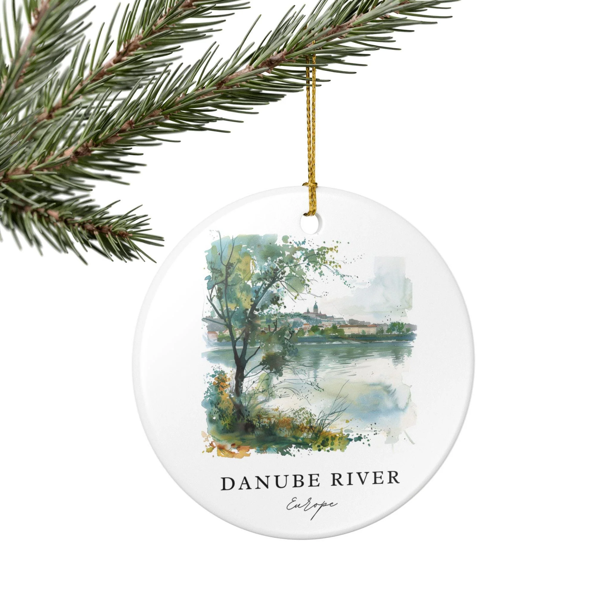 Danube River Ornament: Unique Danube River Souvenir, Danube River Xmas Decor, and Authentic Danube River Gift - Image 5