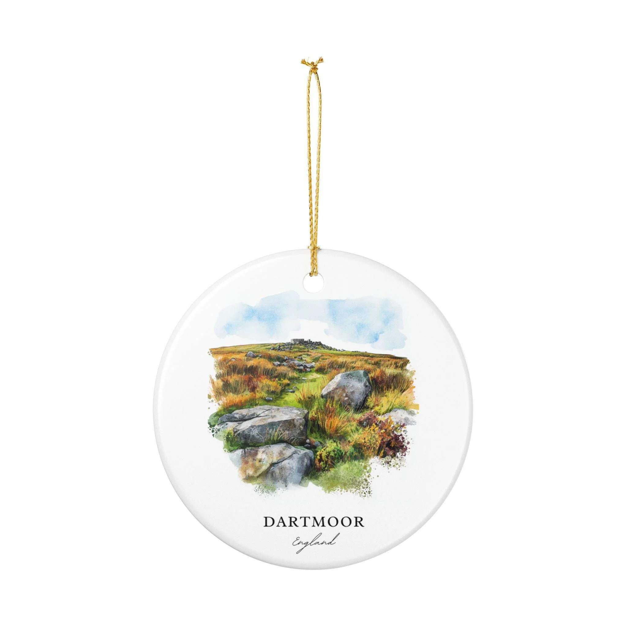 Dartmoor England Ornament: Unique Dartmoor Souvenir, Dartmoor Xmas Decor, and Authentic Dartmoor England Gift - Image 2