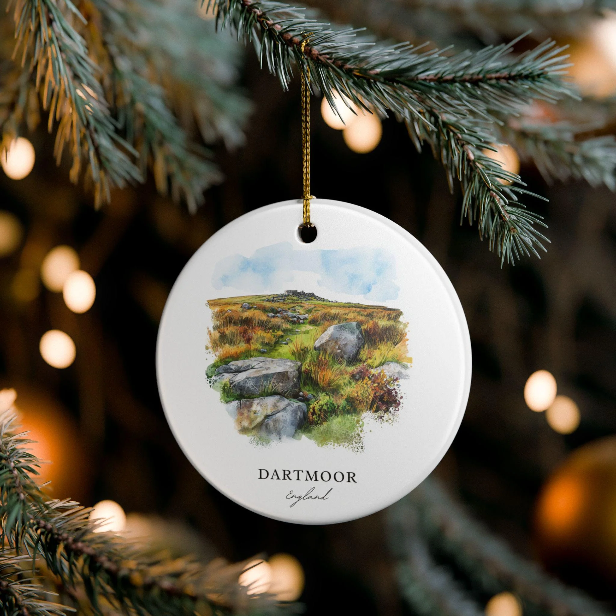 Dartmoor England Ornament: Unique Dartmoor Souvenir, Dartmoor Xmas Decor, and Authentic Dartmoor England Gift - Image 4