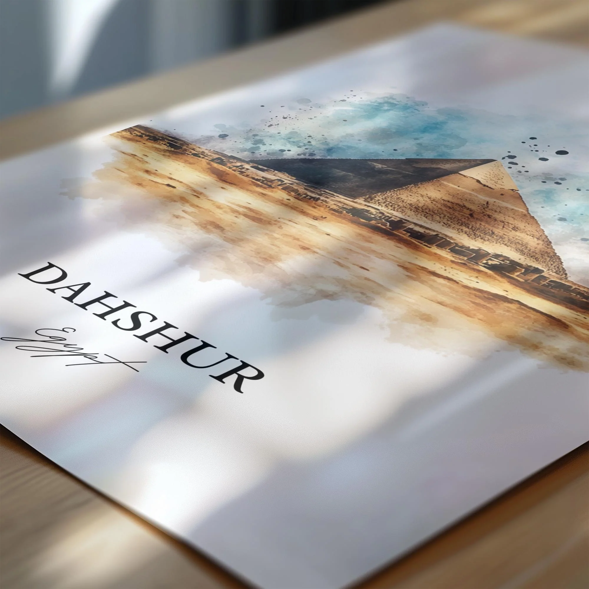 Dashur, Egypt – Watercolor Art Print - Image 2