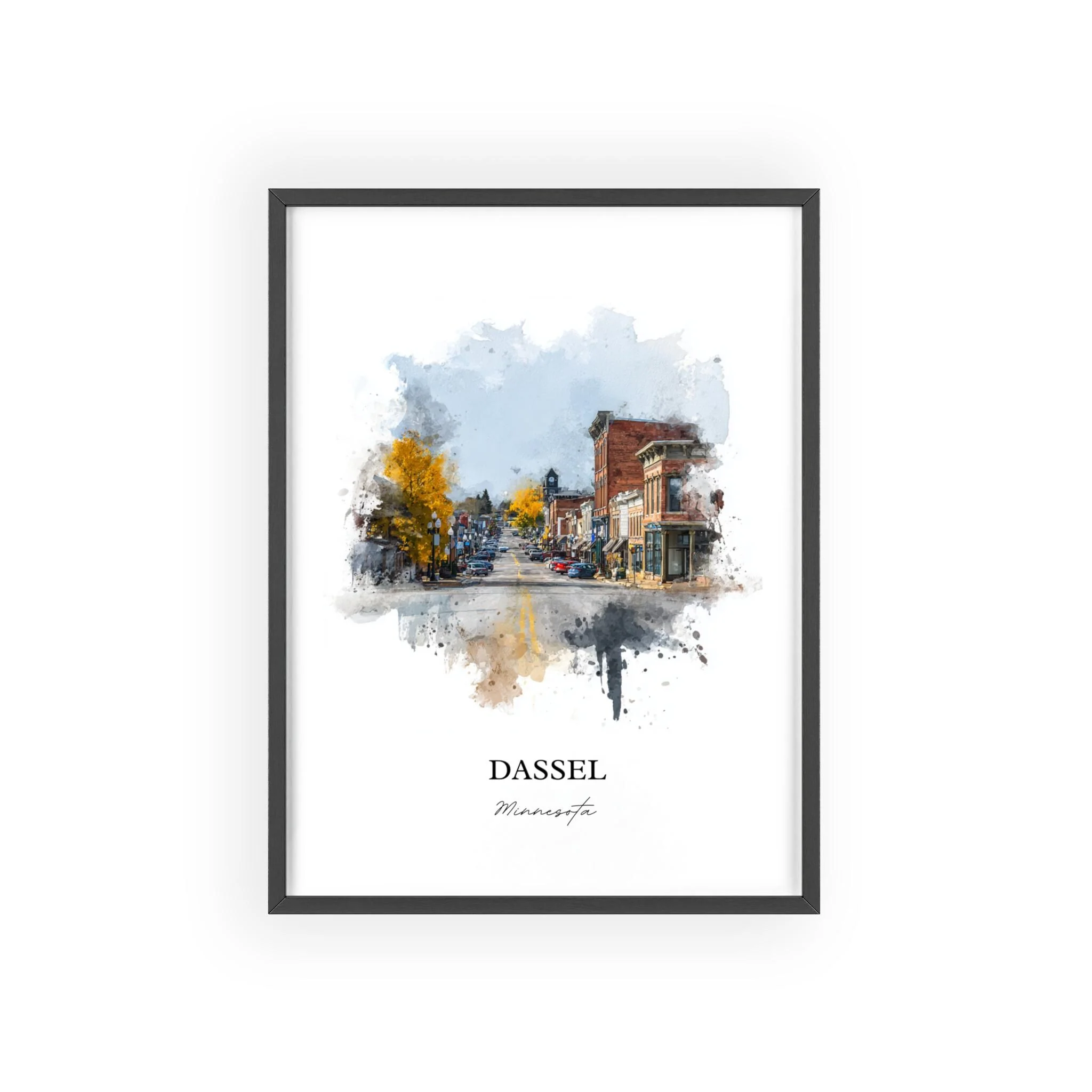 Dassel, Minnesota – Watercolor Art Print - Image 10